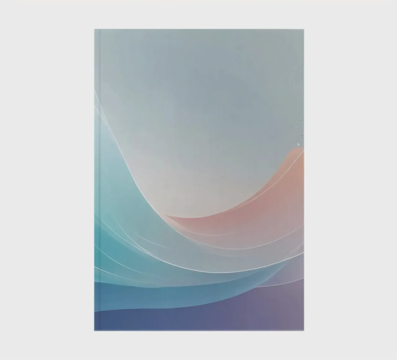 Soft pastel waves create an ethereal background notebook by DesignDoodle