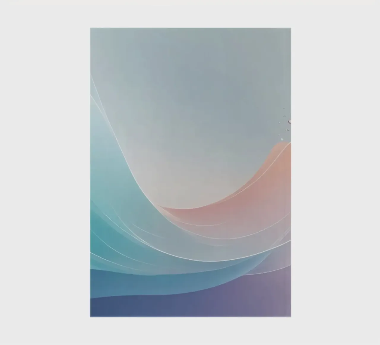 Soft pastel waves create an ethereal background notebook by DesignDoodle