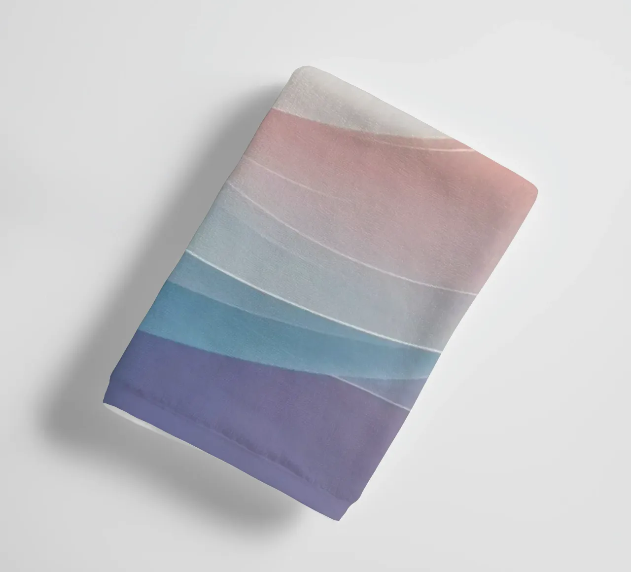 Soft pastel waves create an ethereal background towel by DesignDoodle