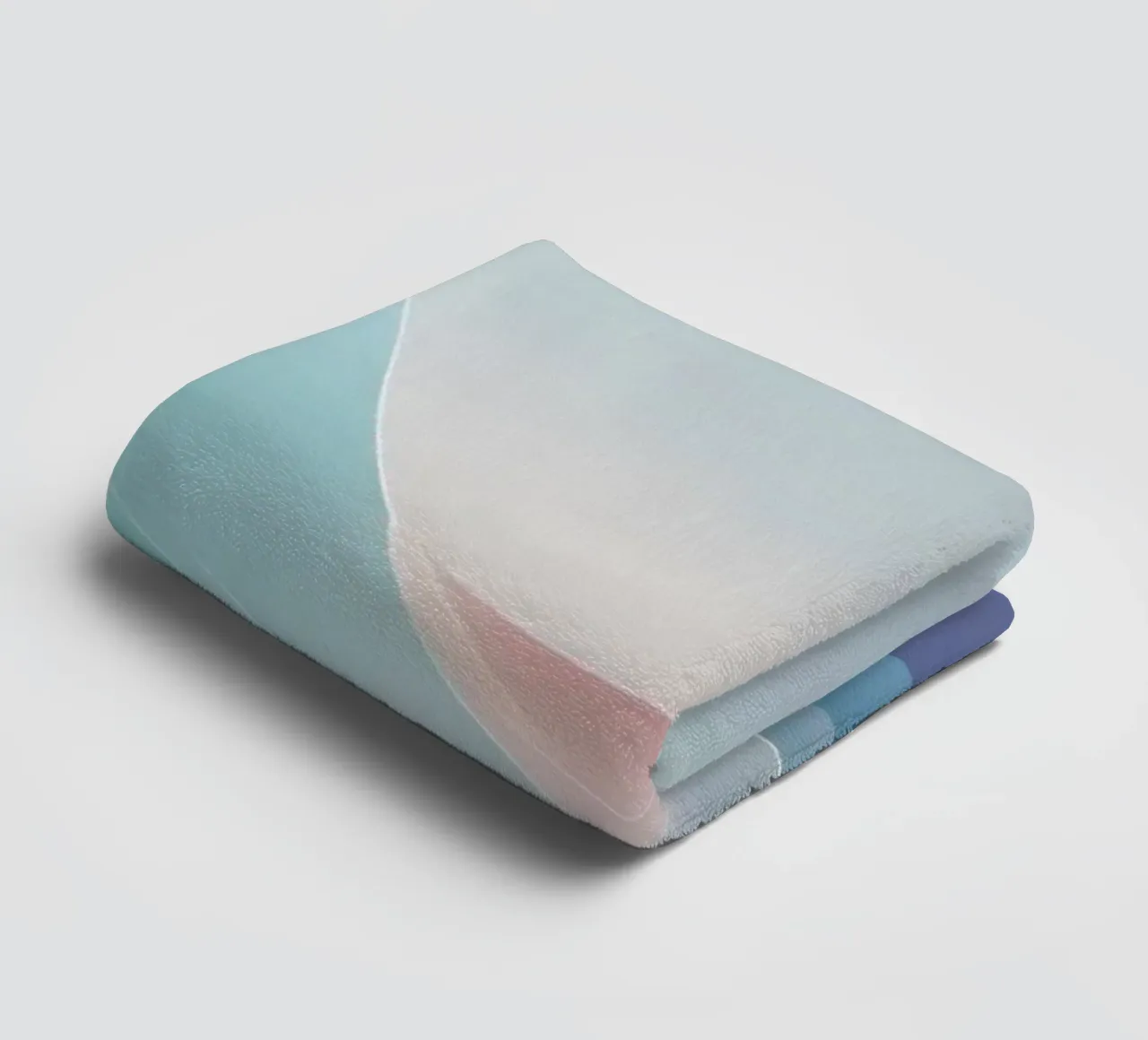 Soft pastel waves create an ethereal background towel by DesignDoodle