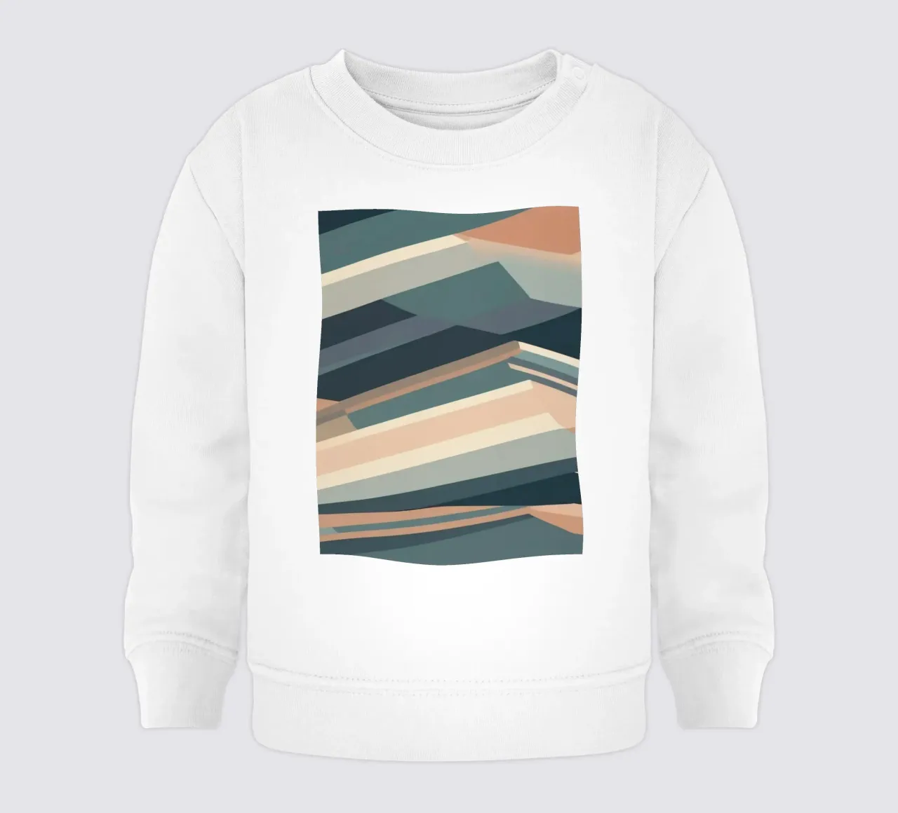 design astratto con forme geometriche stratificate arte moderna felpa neonato da DesignDoodle