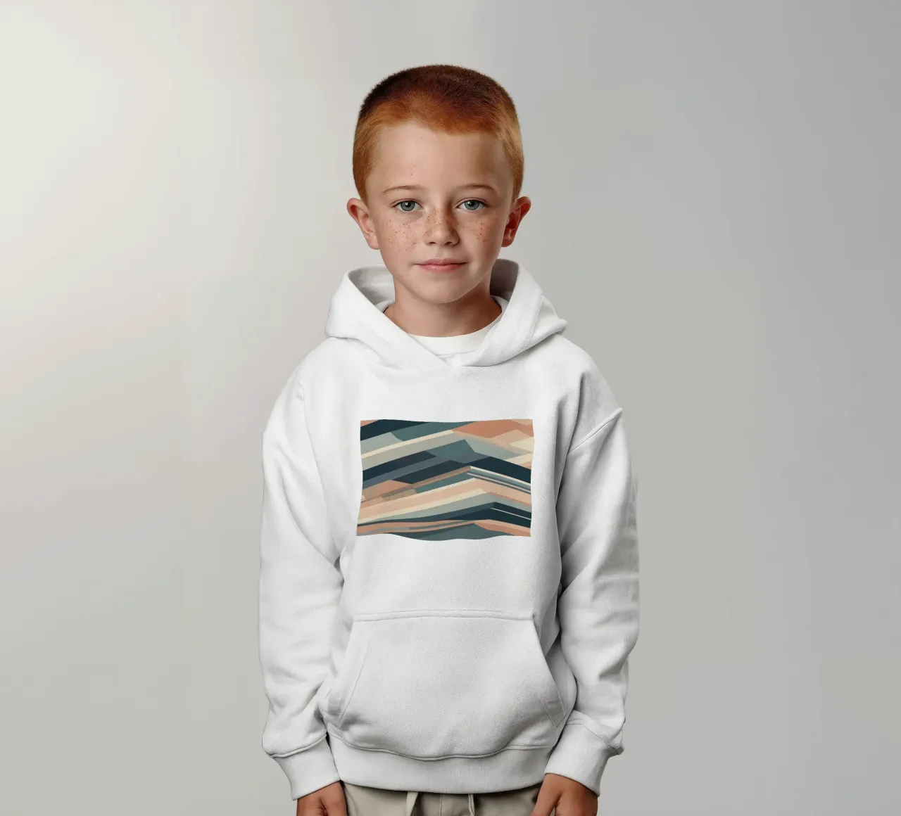 design astratto con forme geometriche stratificate arte moderna felpa bambino con cappuccio da DesignDoodle