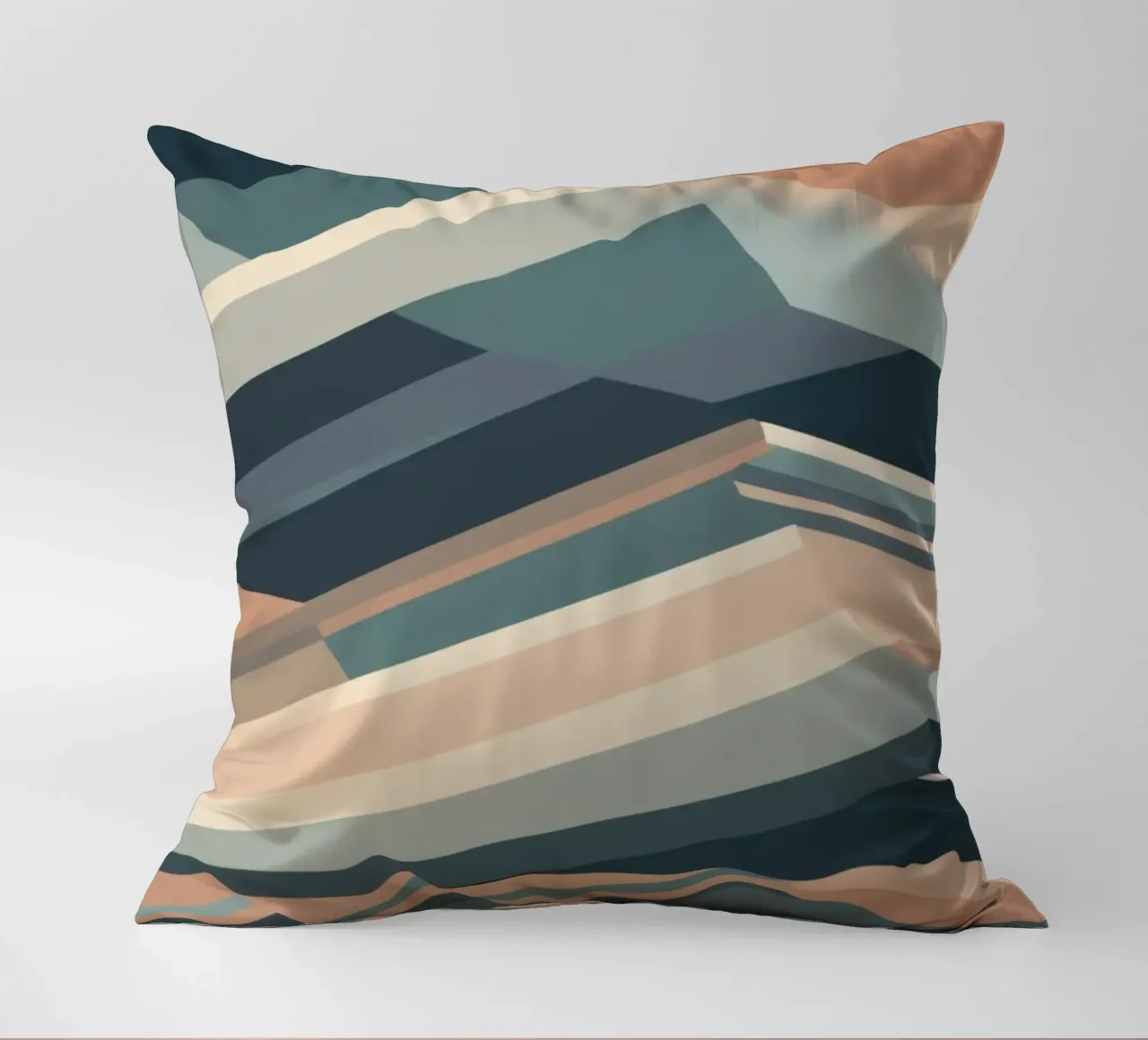 design astratto con forme geometriche stratificate arte moderna cuscino da DesignDoodle