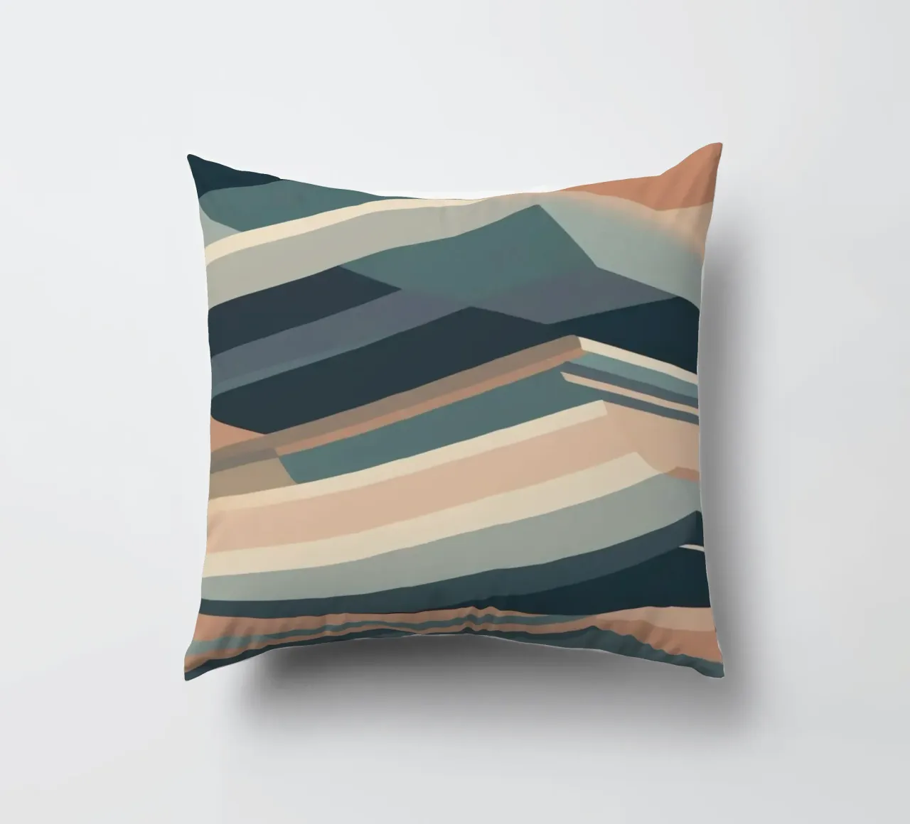design astratto con forme geometriche stratificate arte moderna cuscino da DesignDoodle
