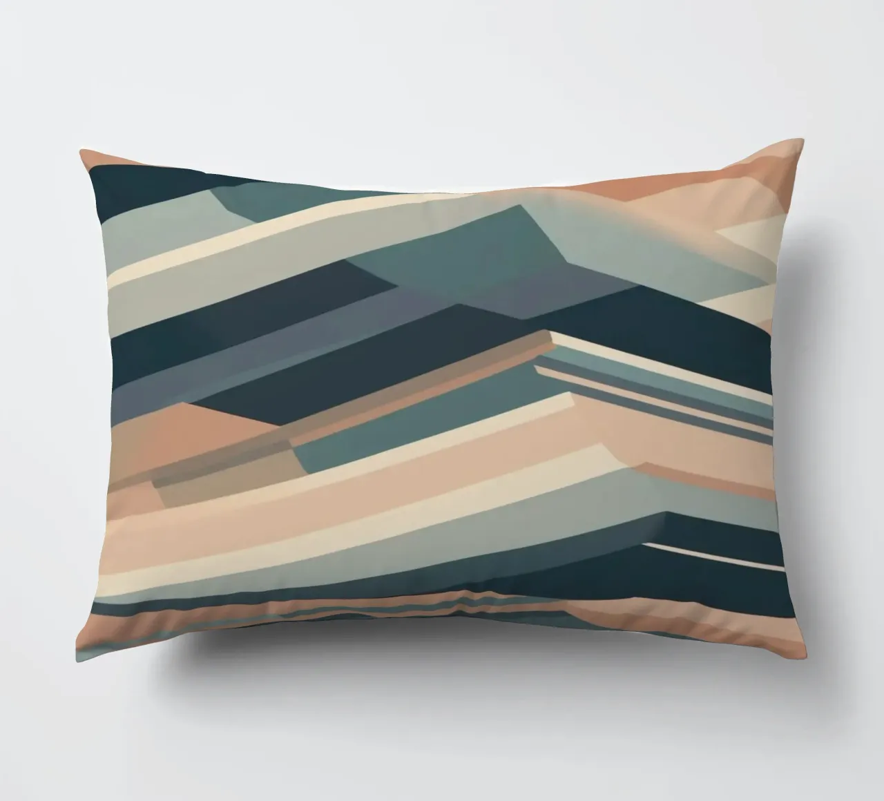 design astratto con forme geometriche stratificate arte moderna cuscino da DesignDoodle