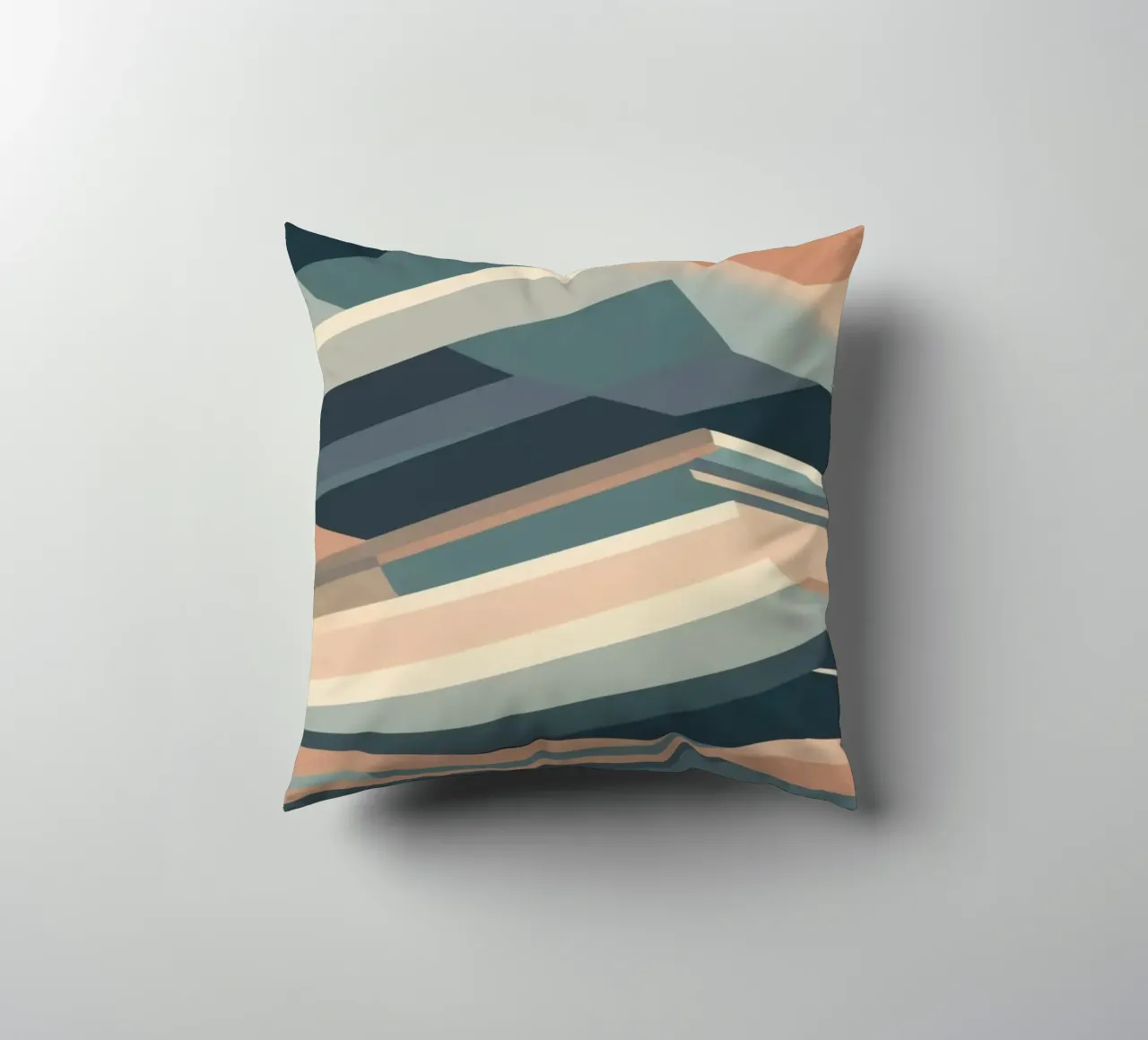 design astratto con forme geometriche stratificate arte moderna cuscino da DesignDoodle
