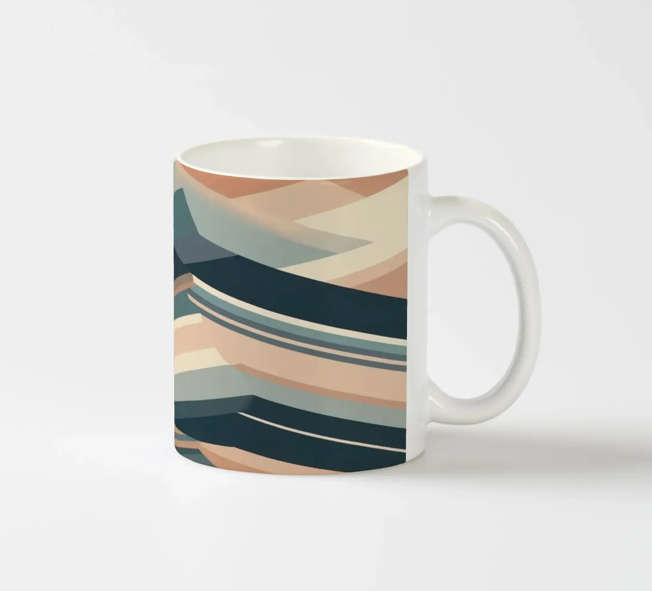 design astratto con forme geometriche stratificate arte moderna tazza in ceramica da DesignDoodle
