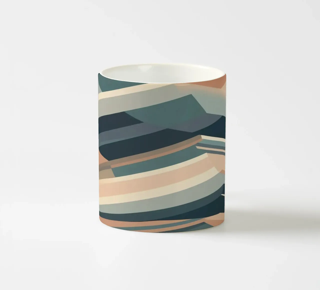 design astratto con forme geometriche stratificate arte moderna tazza in ceramica da DesignDoodle