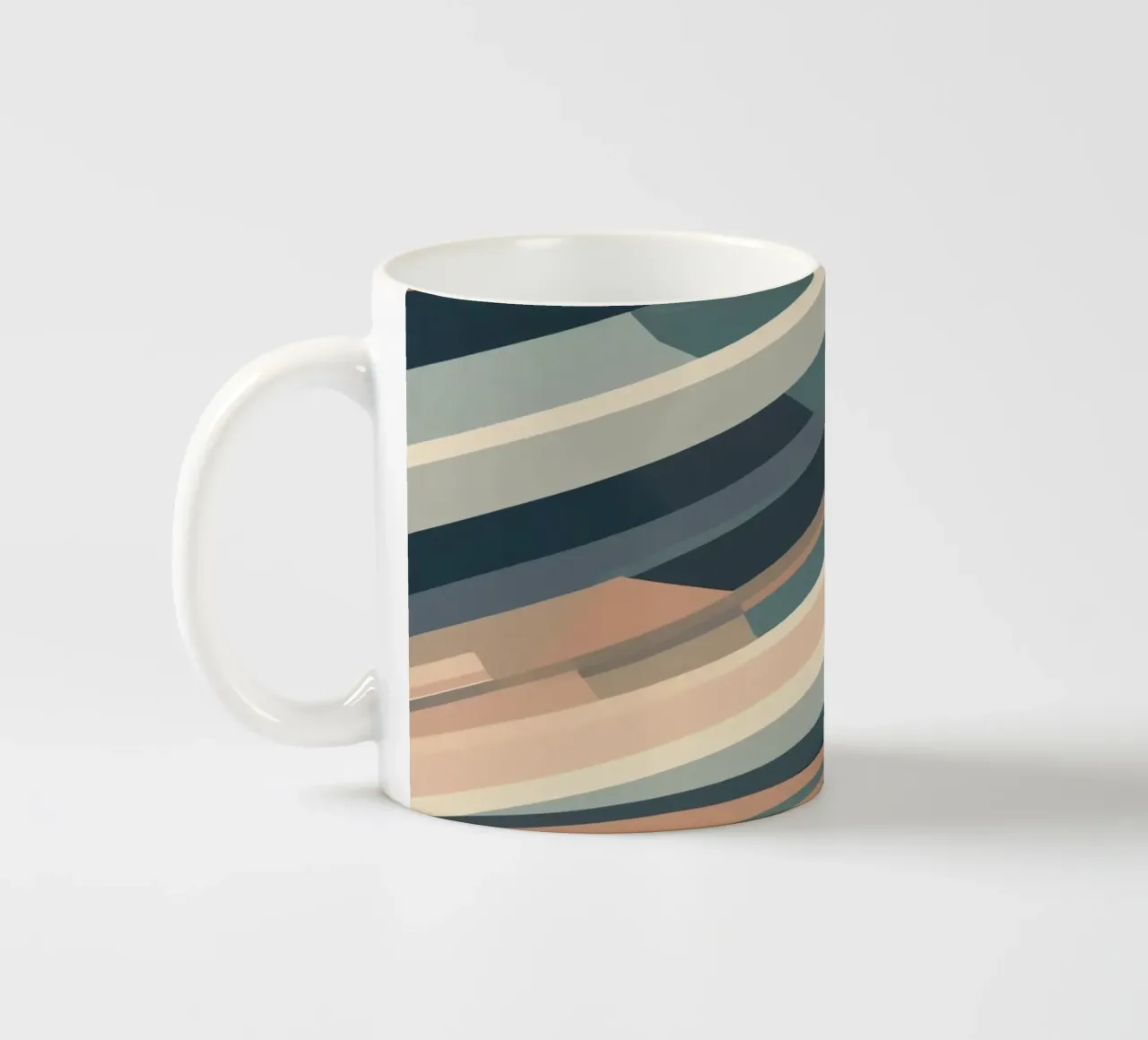 design astratto con forme geometriche stratificate arte moderna tazza in ceramica da DesignDoodle