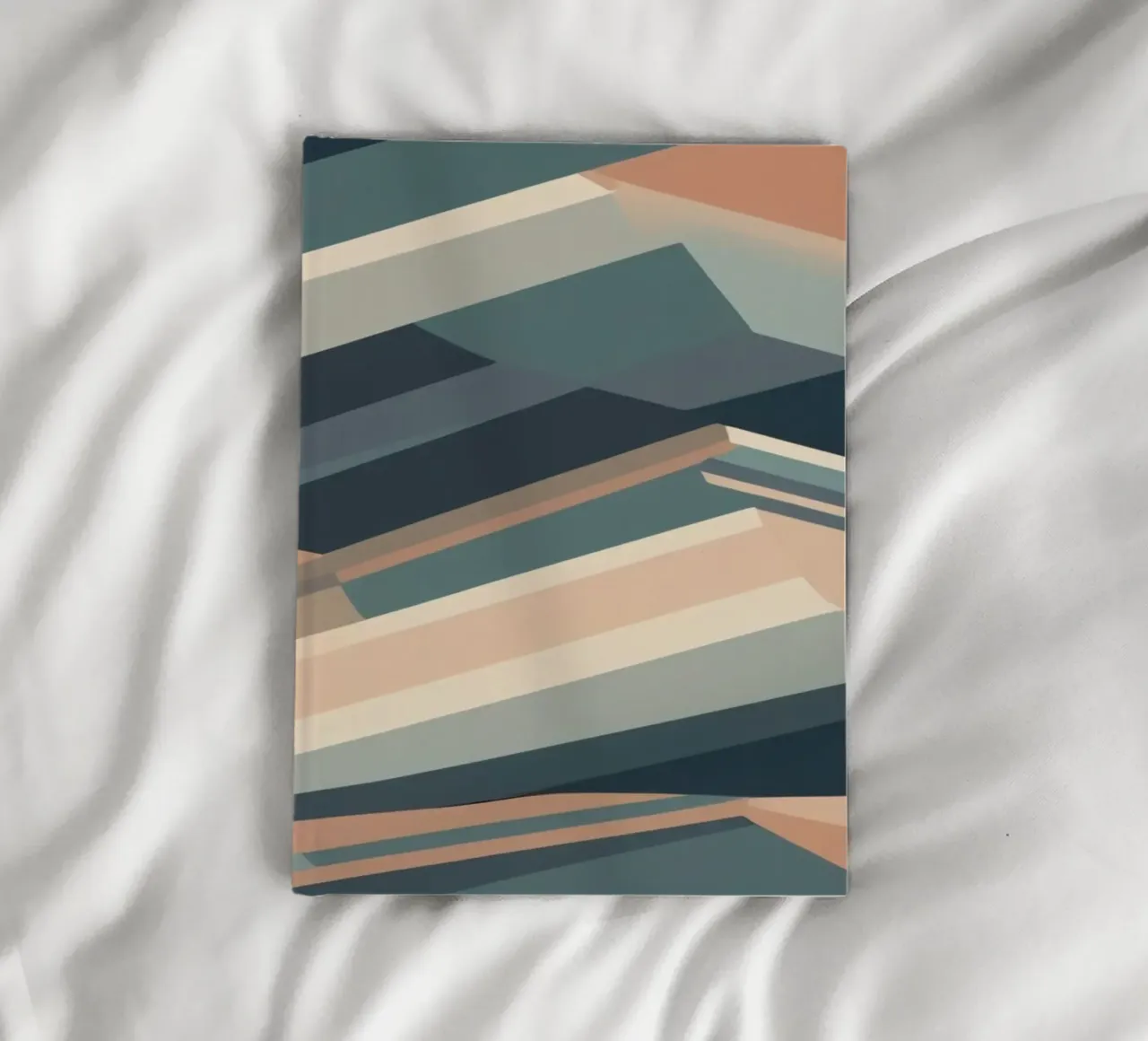 abstract design features layered geometric shapes modern art notebook by DesignDoodle