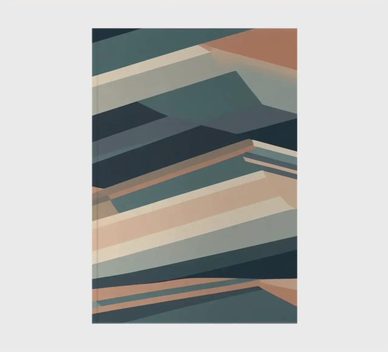 abstract design features layered geometric shapes modern art notebook by DesignDoodle