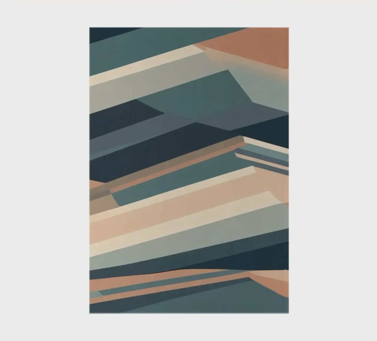 abstract design features layered geometric shapes modern art notebook by DesignDoodle