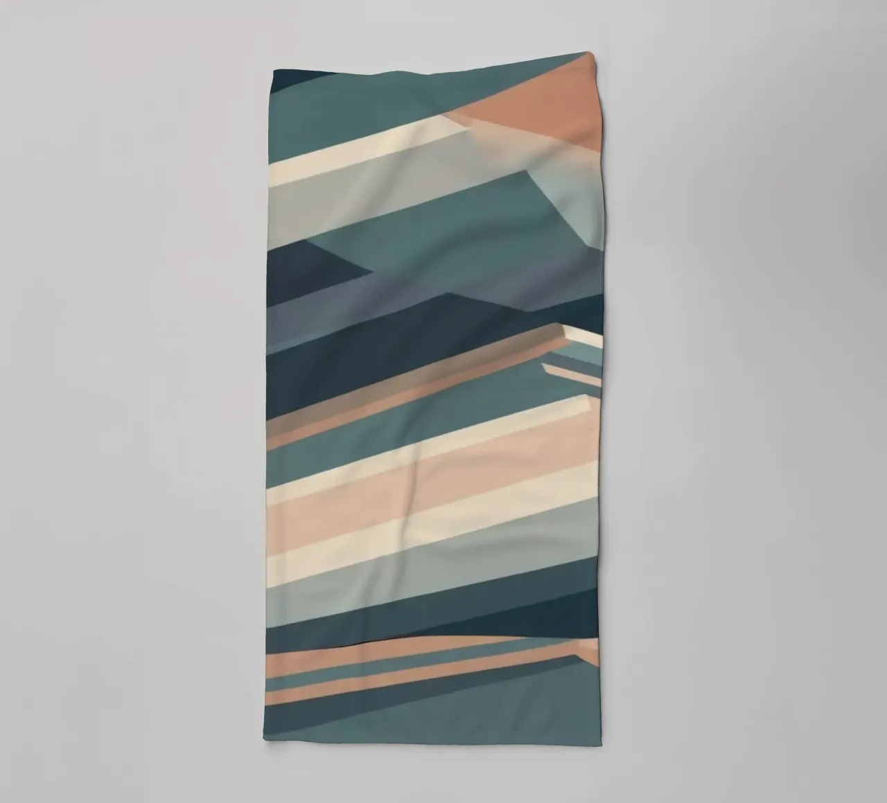 abstract design features layered geometric shapes modern art towel by DesignDoodle