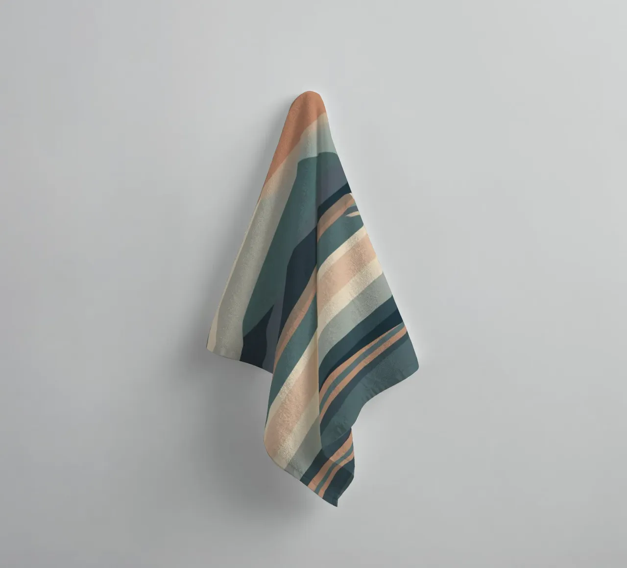 abstract design features layered geometric shapes modern art towel by DesignDoodle