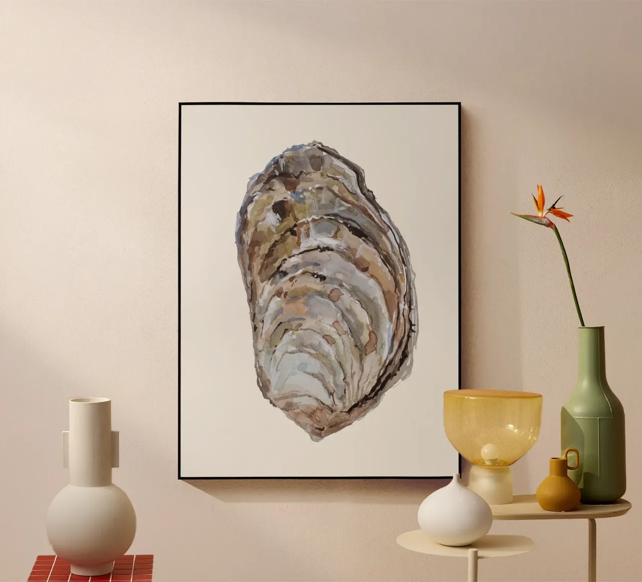 Oyster Shell acrylic glass by treechild