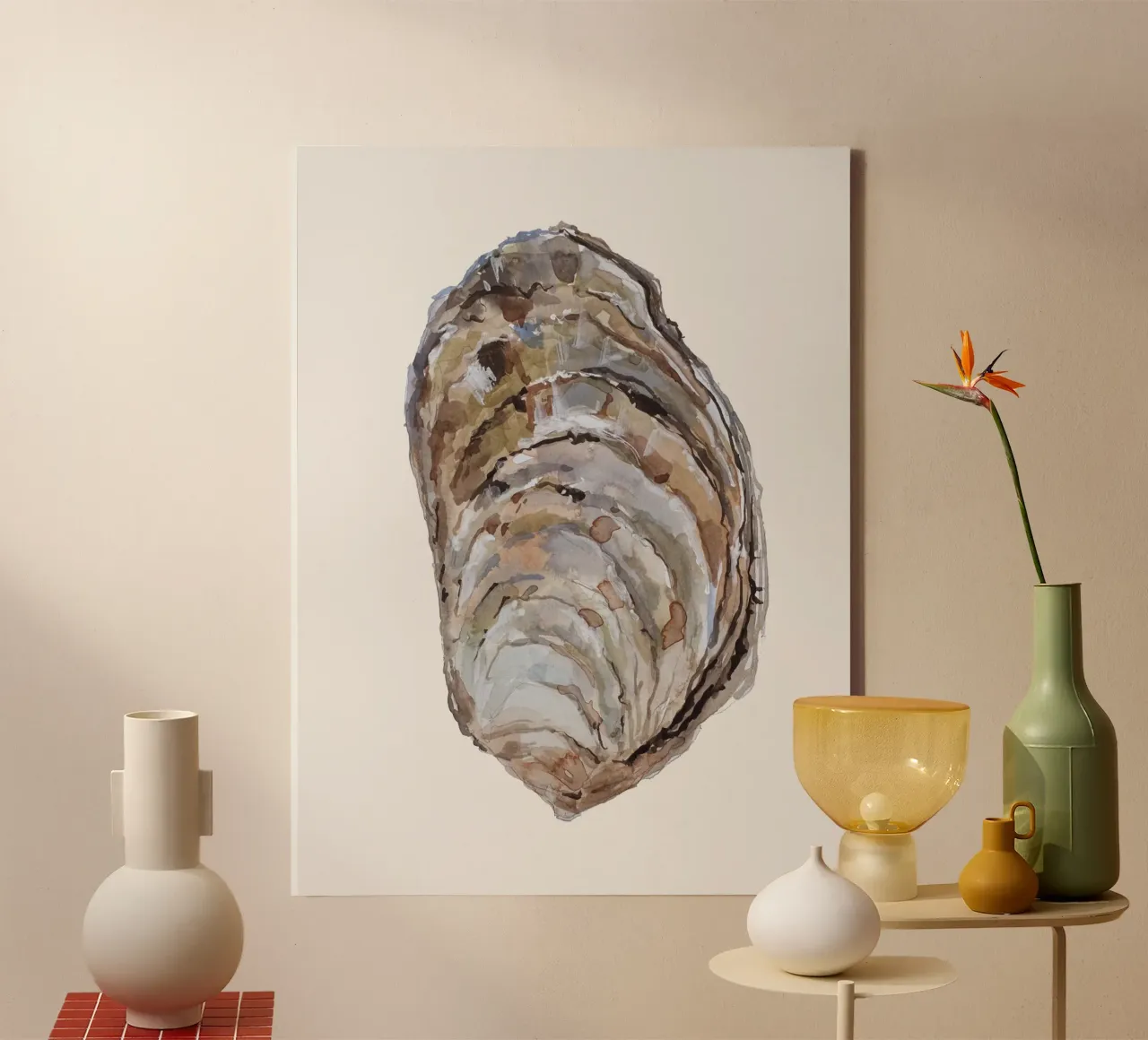 Oyster Shell tela con Cornice a cassetta da treechild