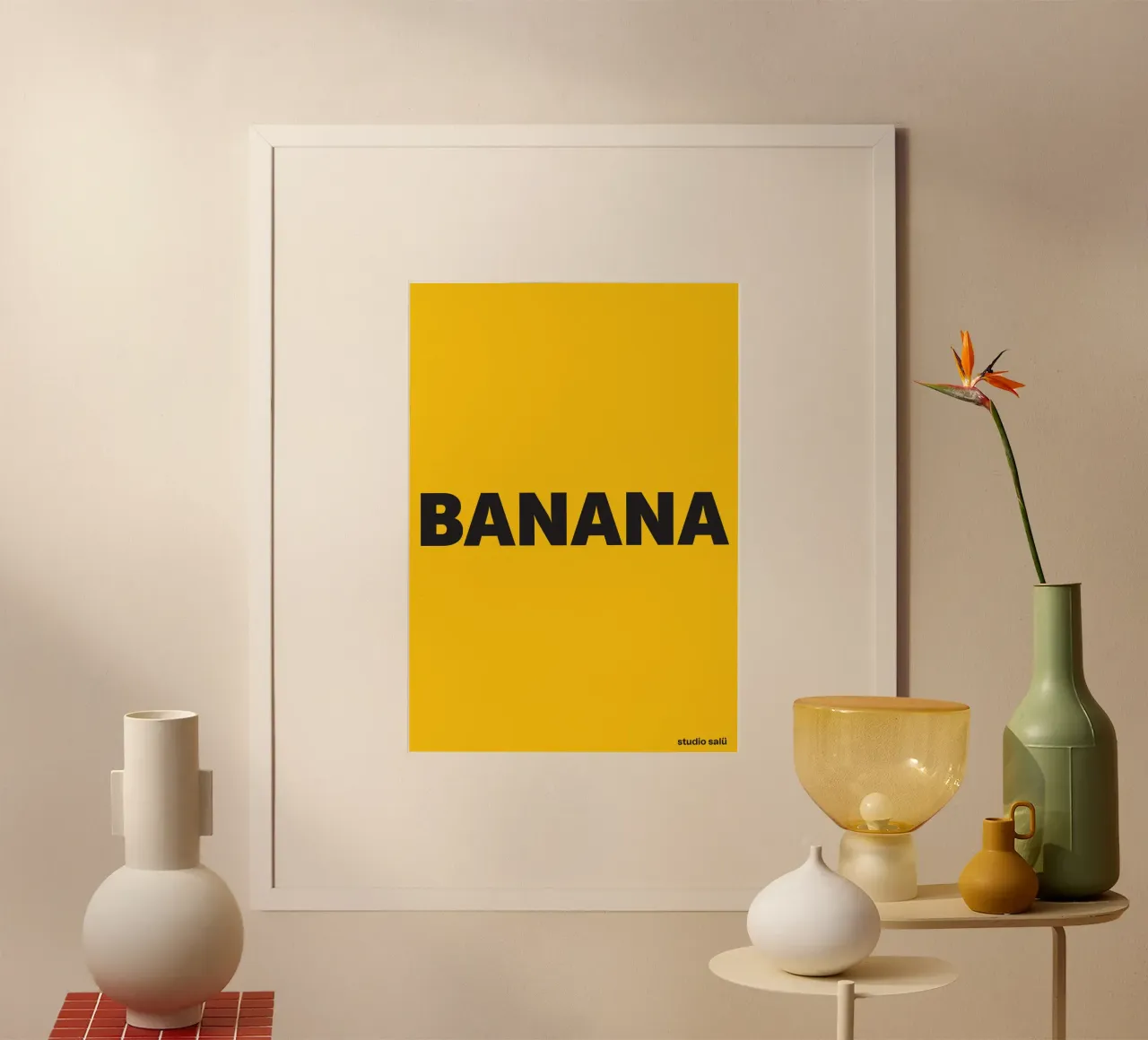 Banana poster con telaio in plastica da studio salü