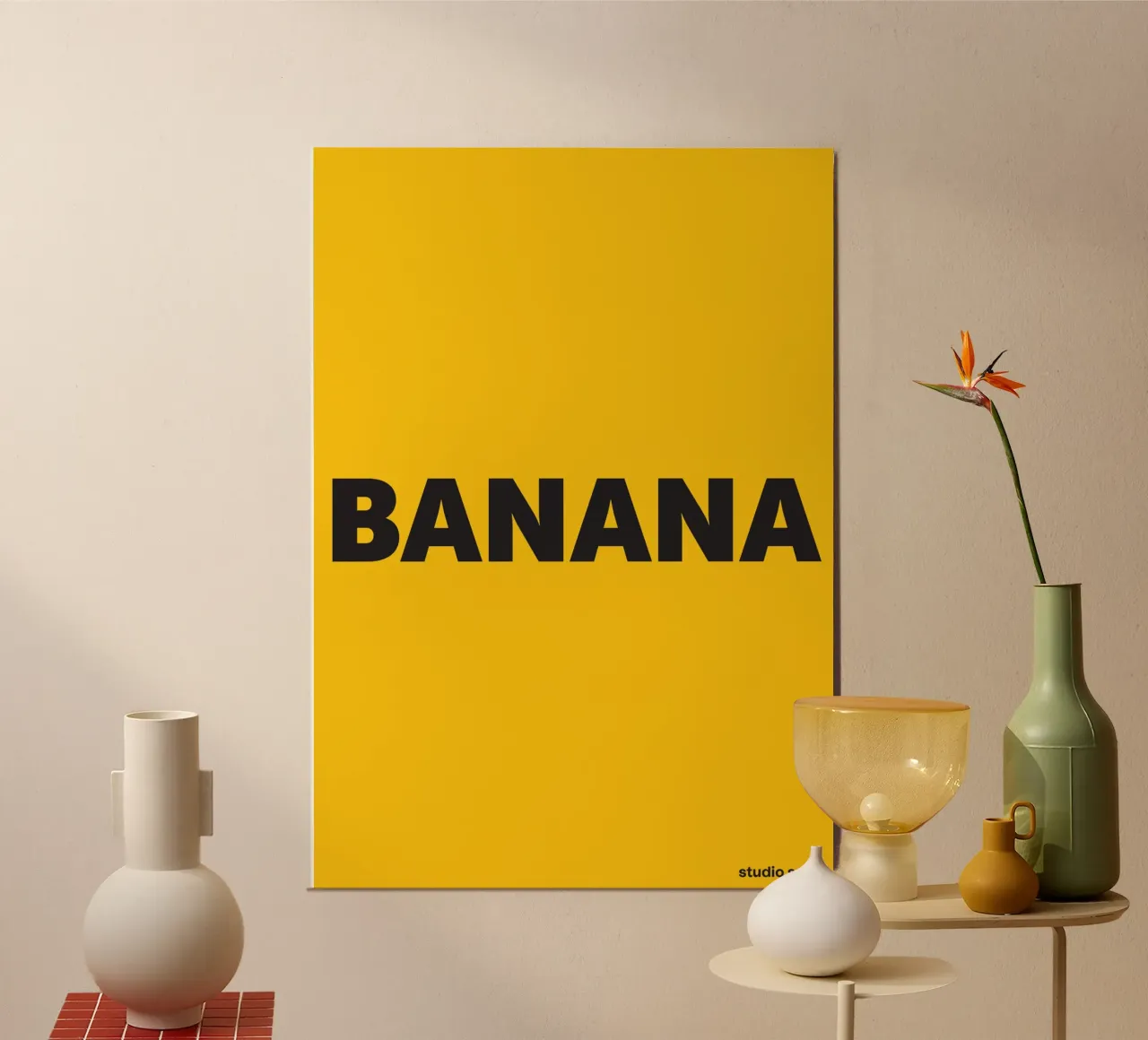 Banana poster con telaio in plastica da studio salü