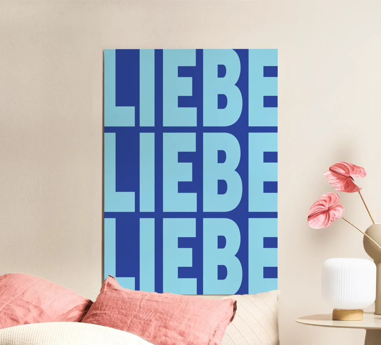 LIEBE LIEBE LIEBE in blau poster by studio salü