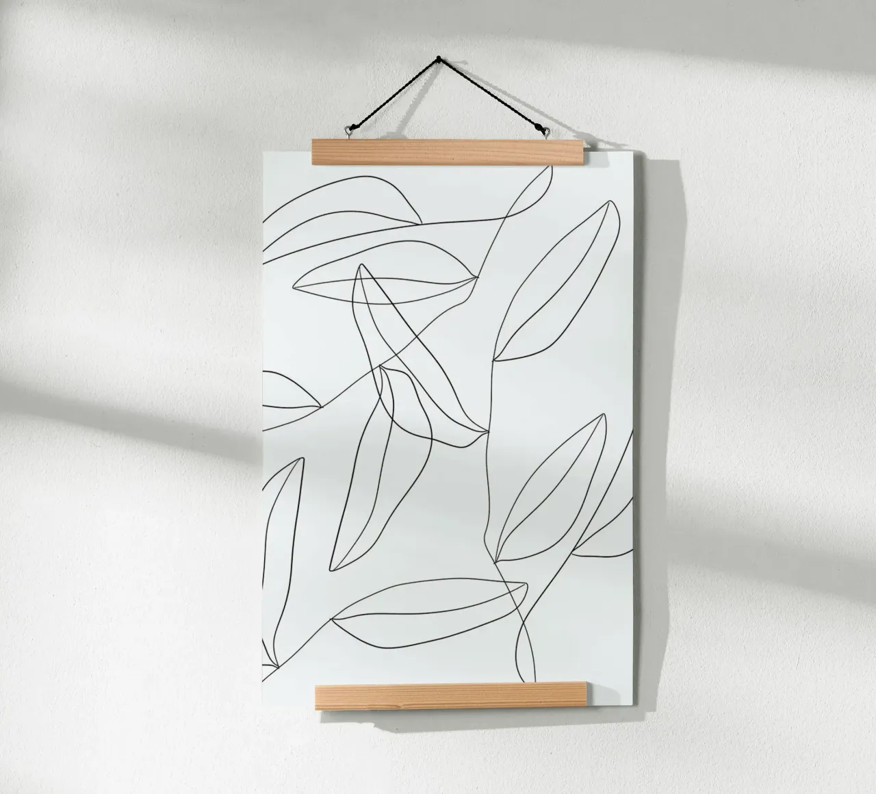 Black Leaf Pattern carta hahnemühle da KRUTH DESIGN