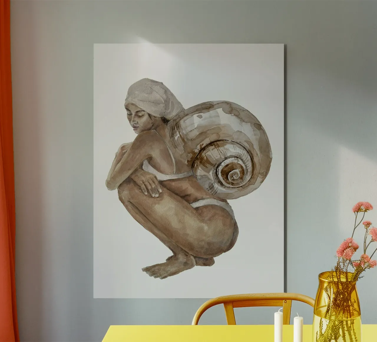 The Snail Princess alluminio dibond da treechild