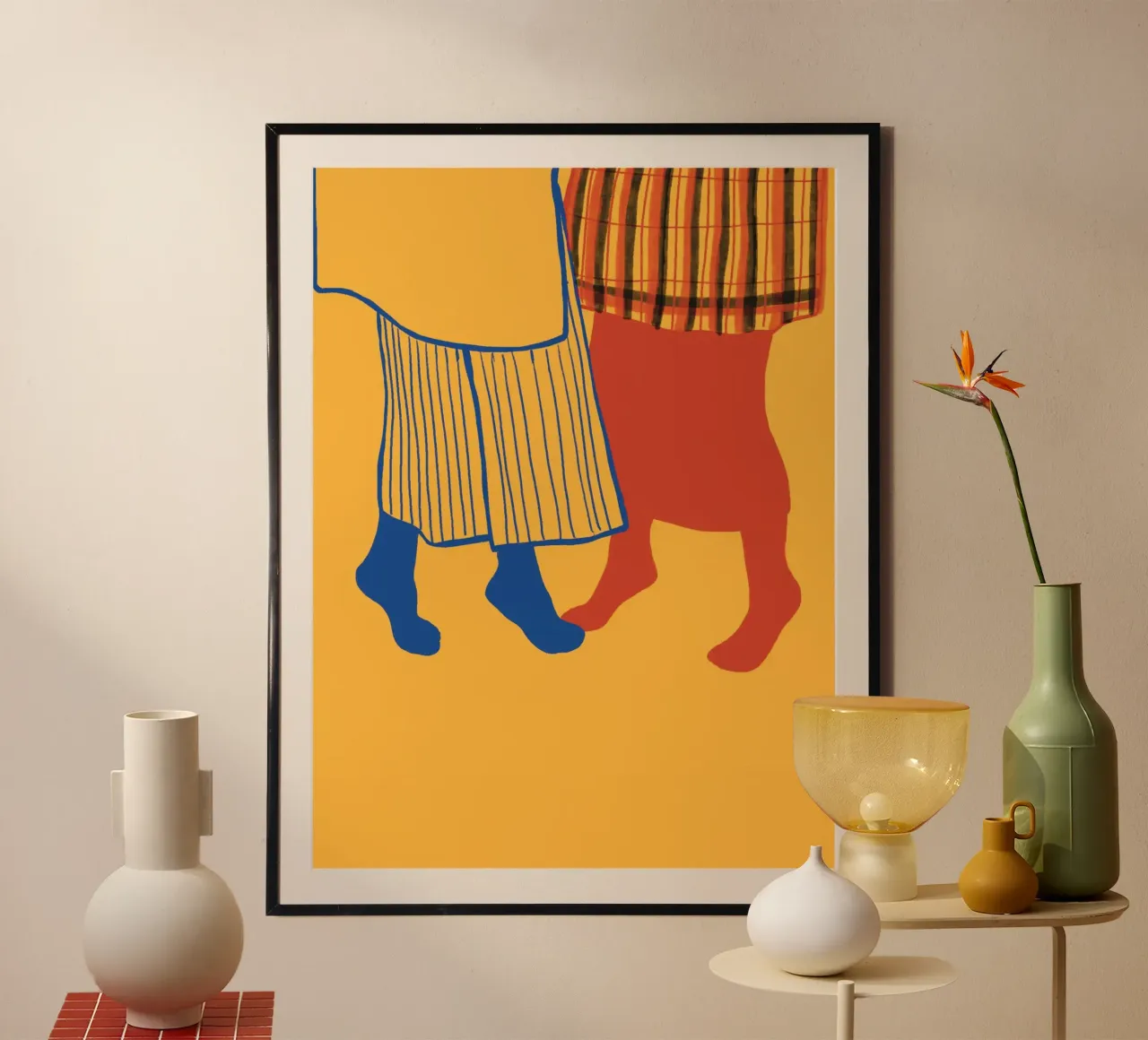 Ballare insieme poster con telaio in legno da tainah negreiros