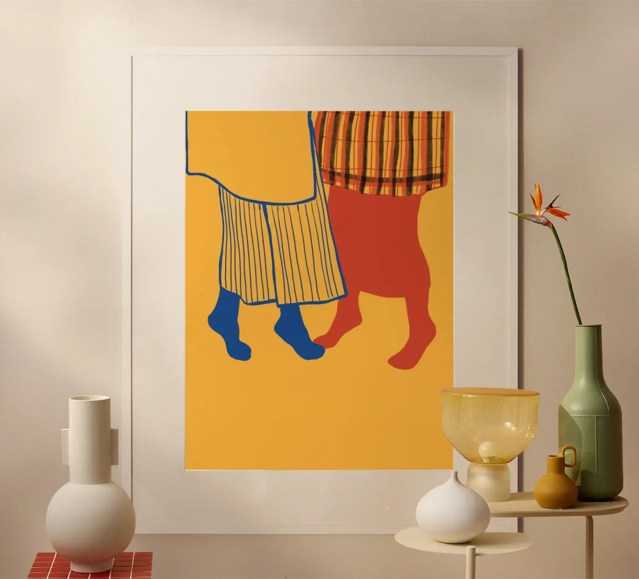 Ballare insieme poster con telaio in legno da tainah negreiros