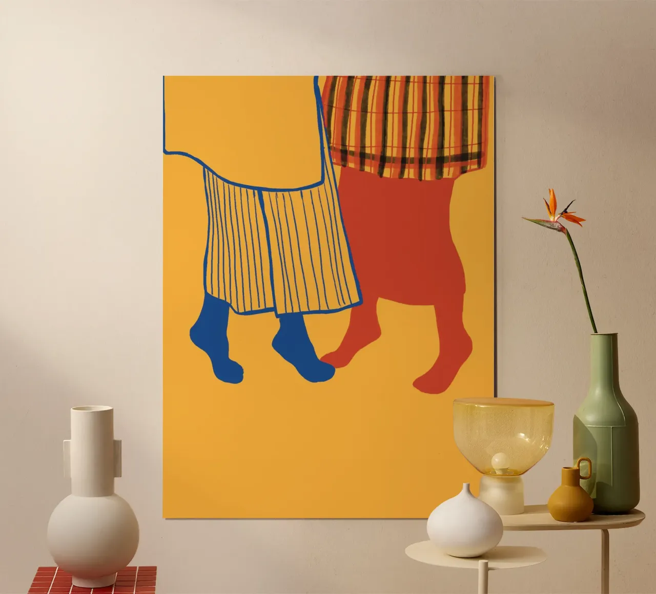 Ballare insieme poster con telaio in legno da tainah negreiros