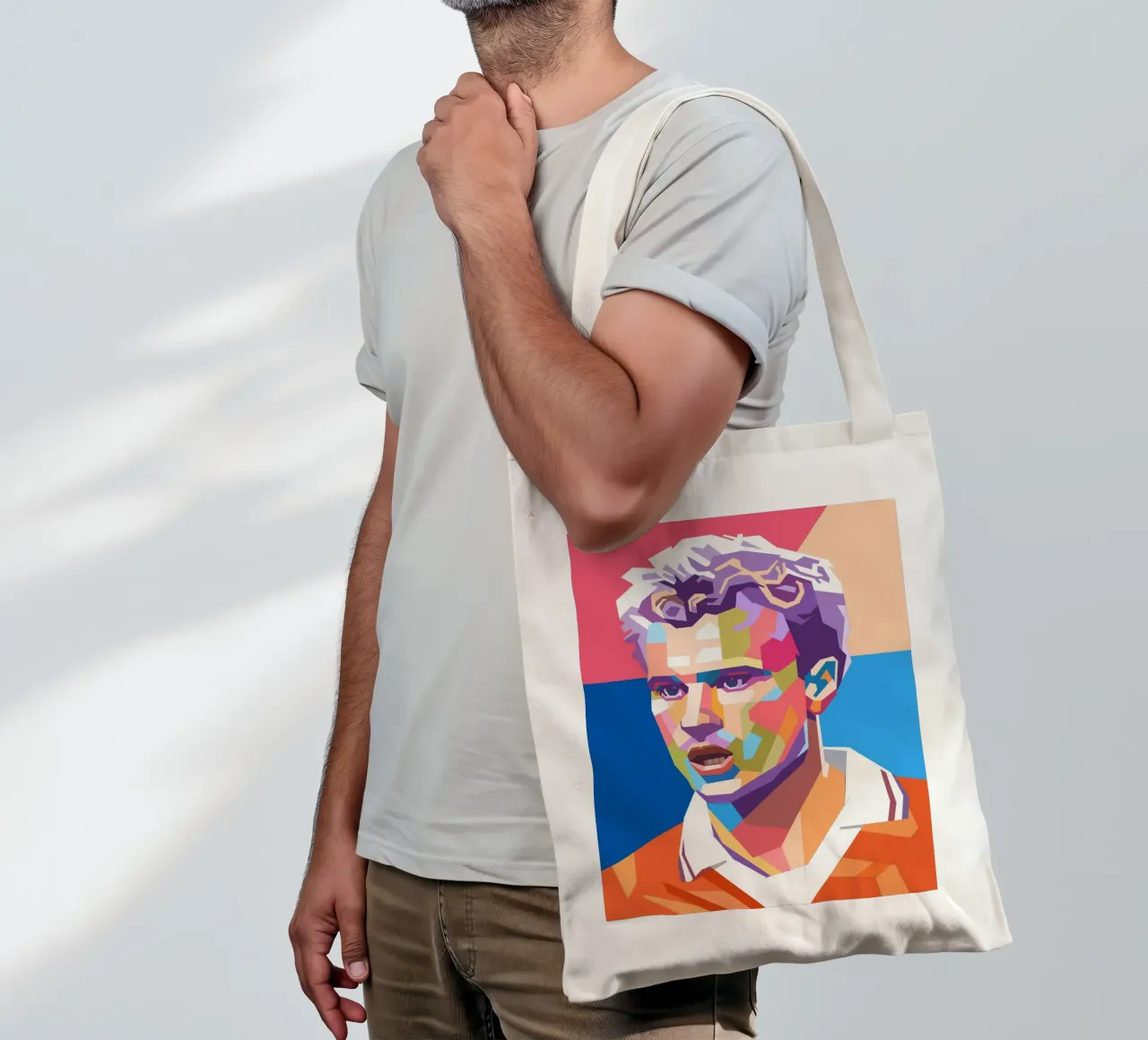 Dennis Bergkamp, iconico giocatore di calcio borsa in juta da Hantamrata