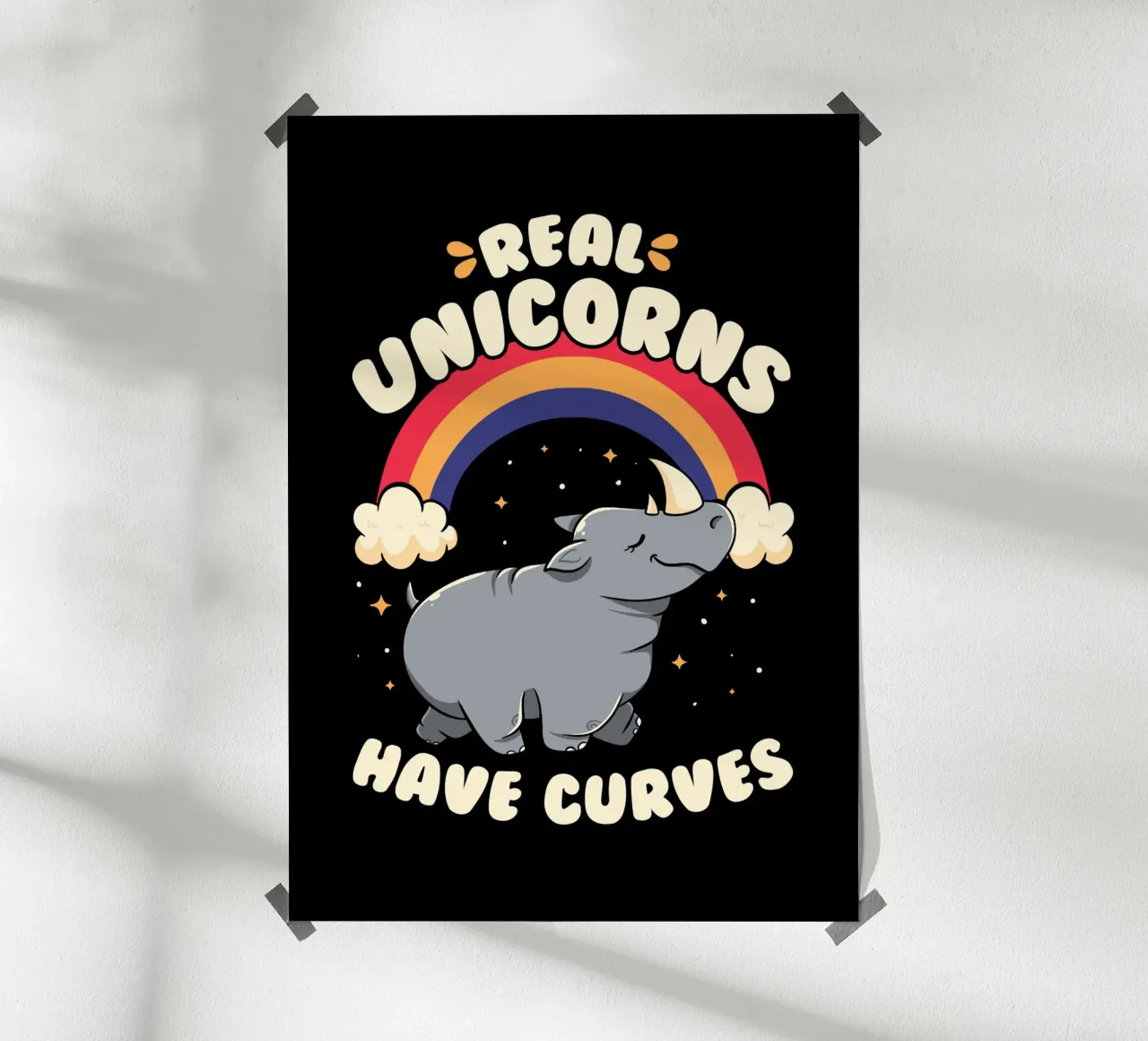 I veri unicorni hanno le curve poster da Tobe Fonseca