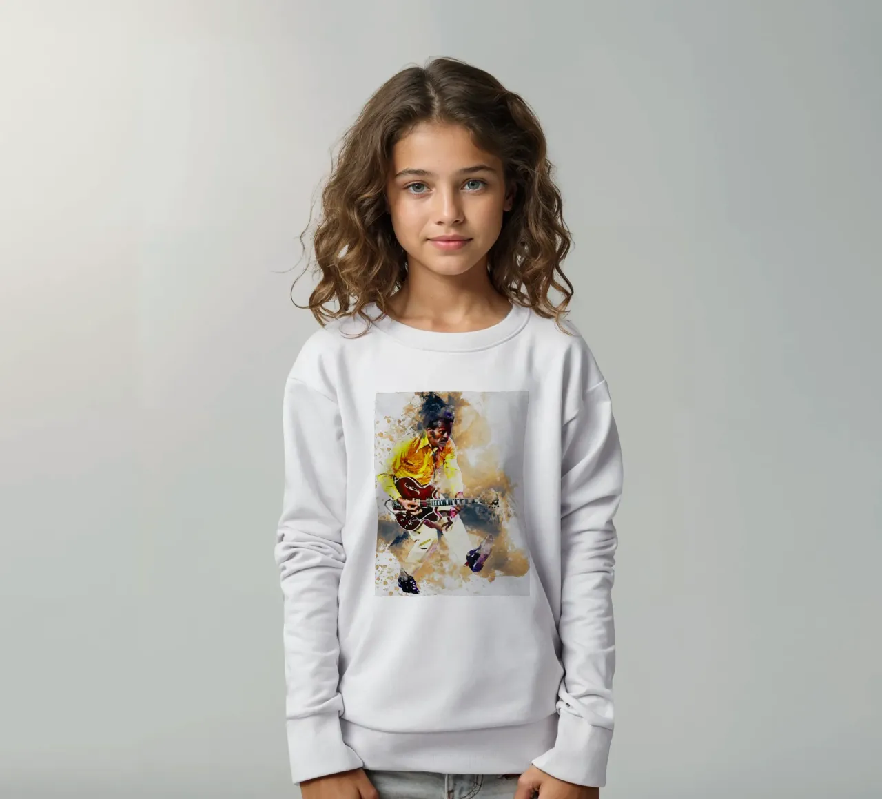 Macchia di ritratto Chuck Berry felpa bambino da Gunawan Rb
