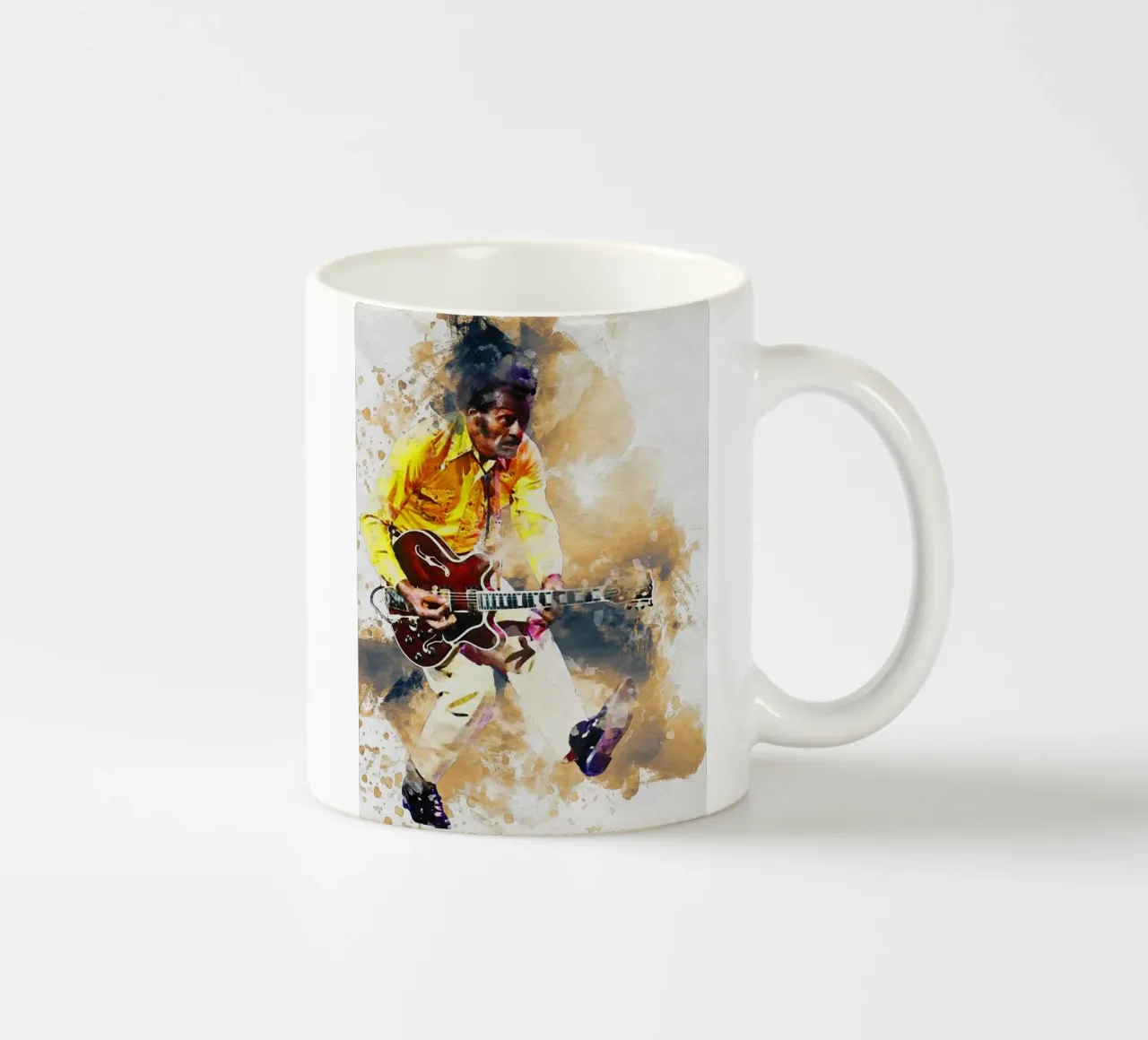 Macchia di ritratto Chuck Berry tazza in ceramica da Gunawan Rb