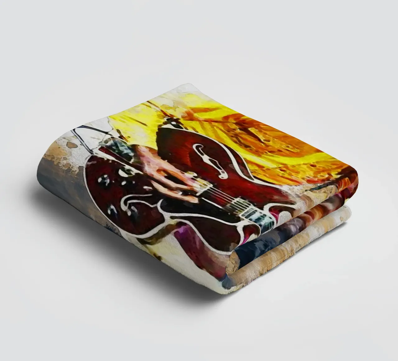 Smudge of Portrait Chuck Berry Handtuch von Gunawan Rb