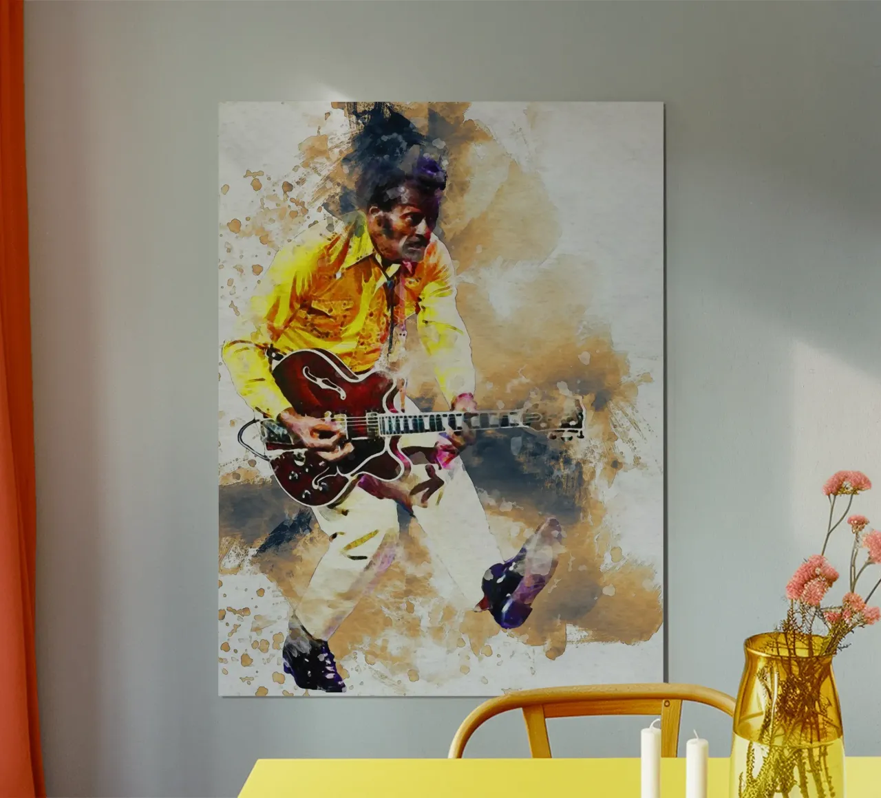 Smudge of Portrait Chuck Berry Hahnemühle von Gunawan Rb