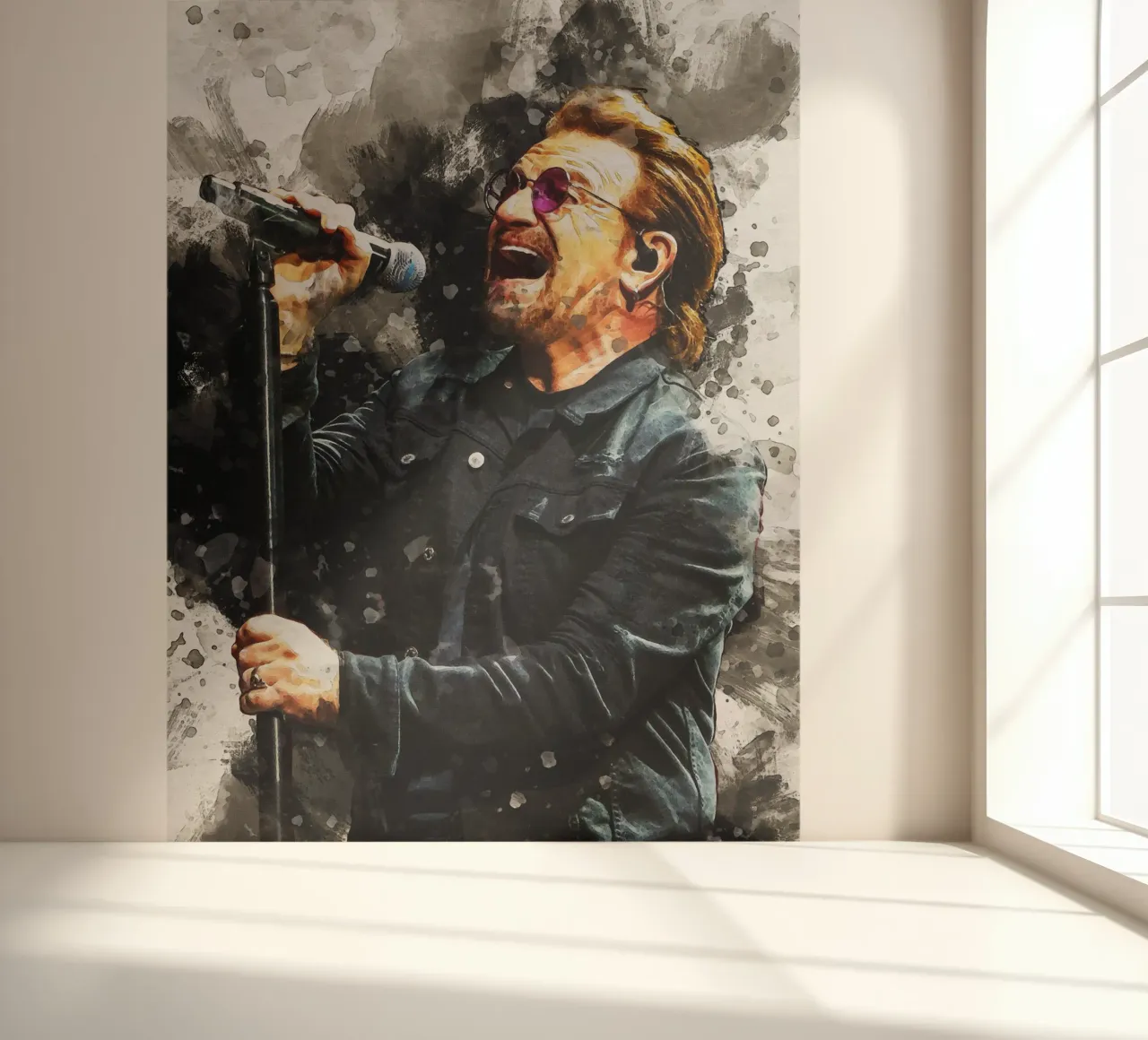 Smudge Portrait Bono U2 photo wallpaper by Gunawan Rb