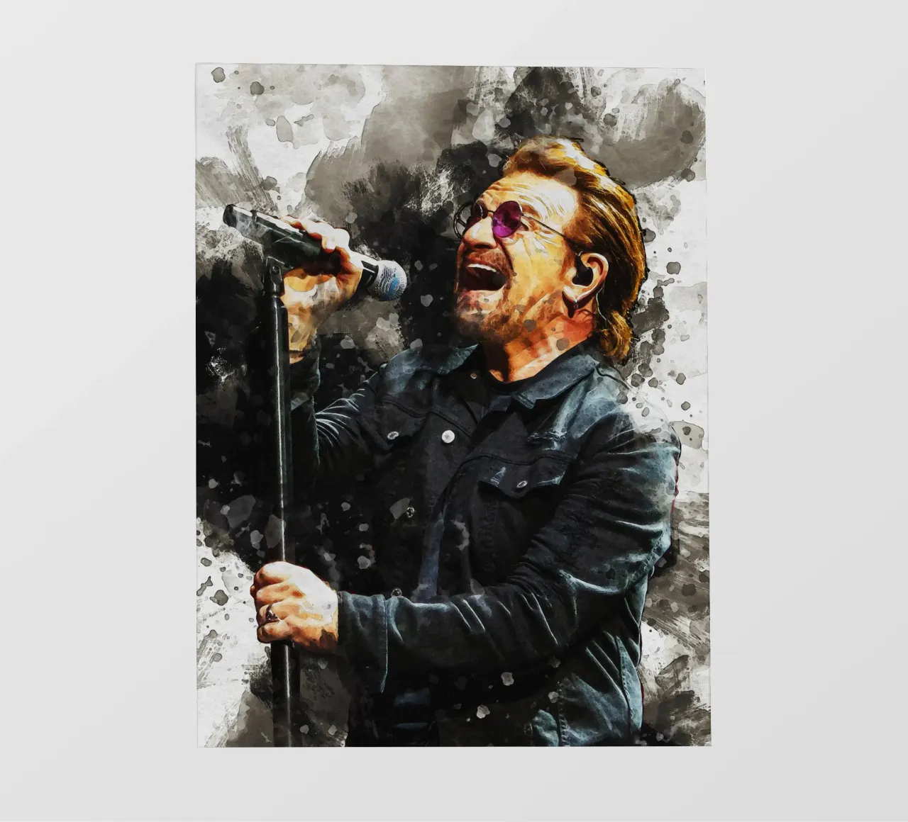 Smudge Portrait Bono U2 photo wallpaper by Gunawan Rb