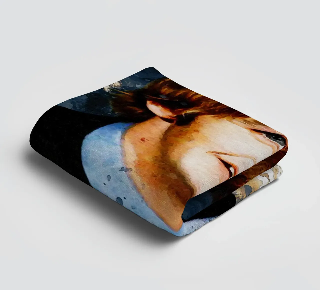 Smudge of Portrait Ringo Starr towel by Gunawan Rb