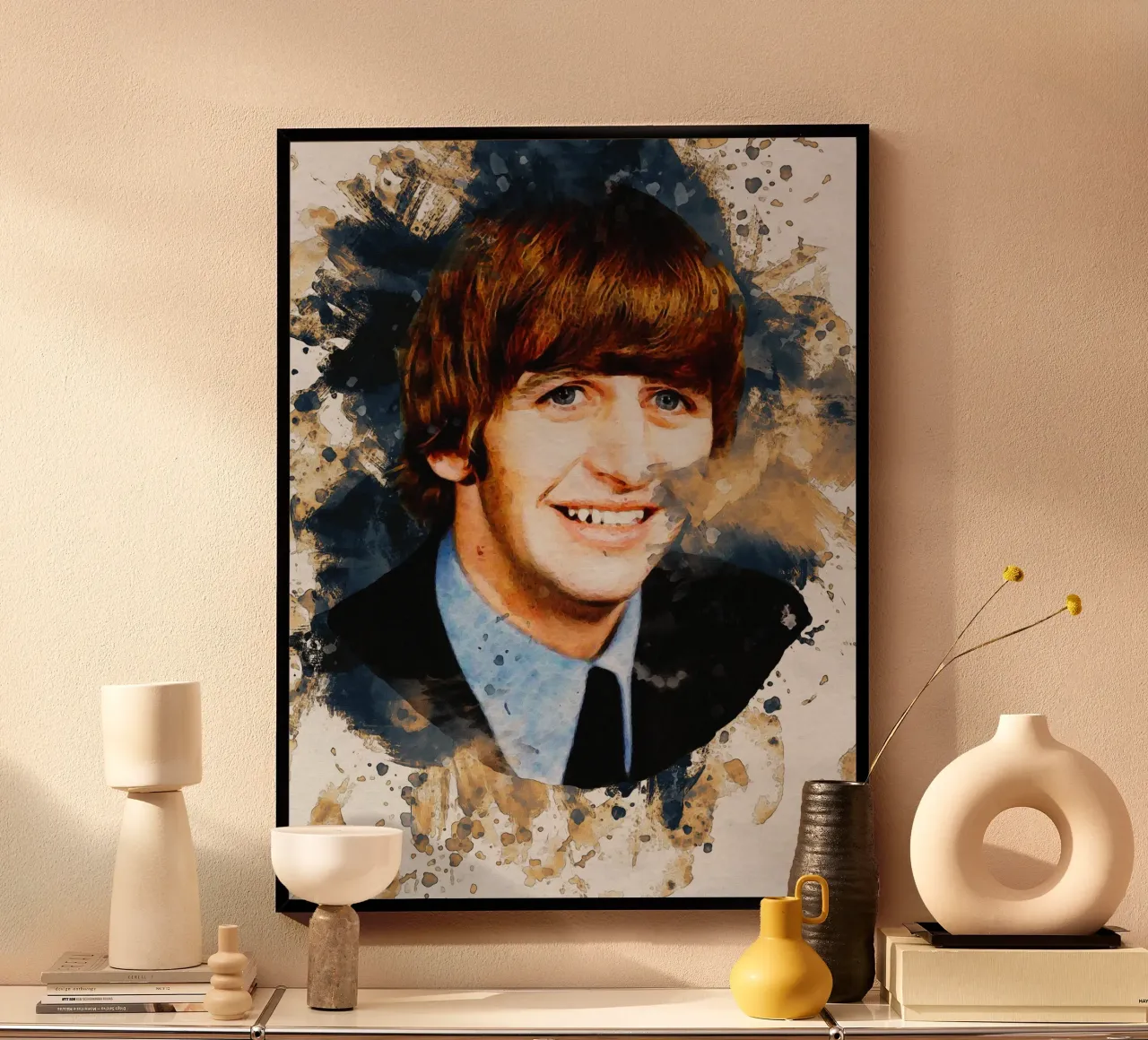 Mancha de retrato Ringo Starr hahnemühle de Gunawan Rb