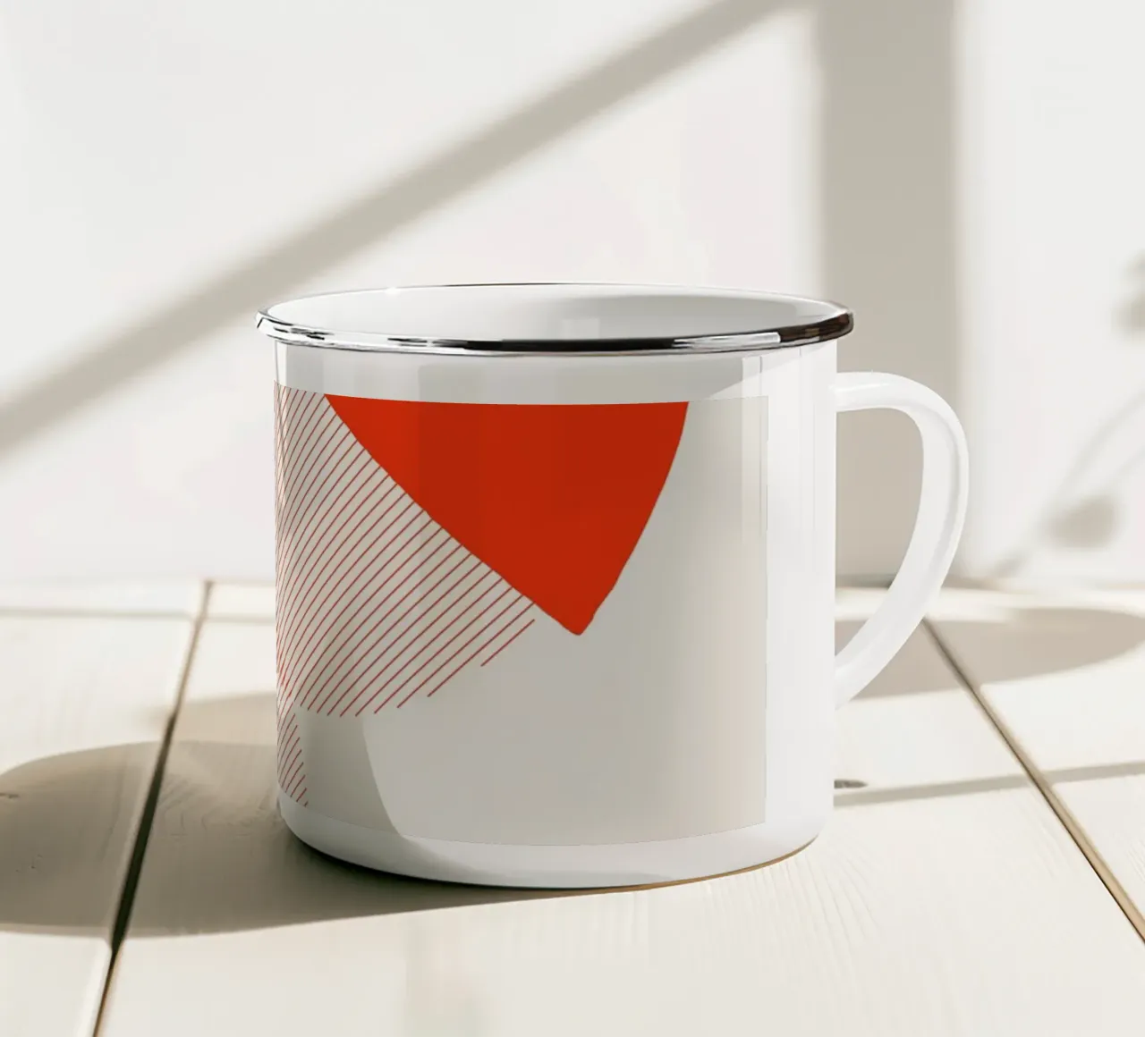 Approccio tazza in smalto da Rose Beck Art