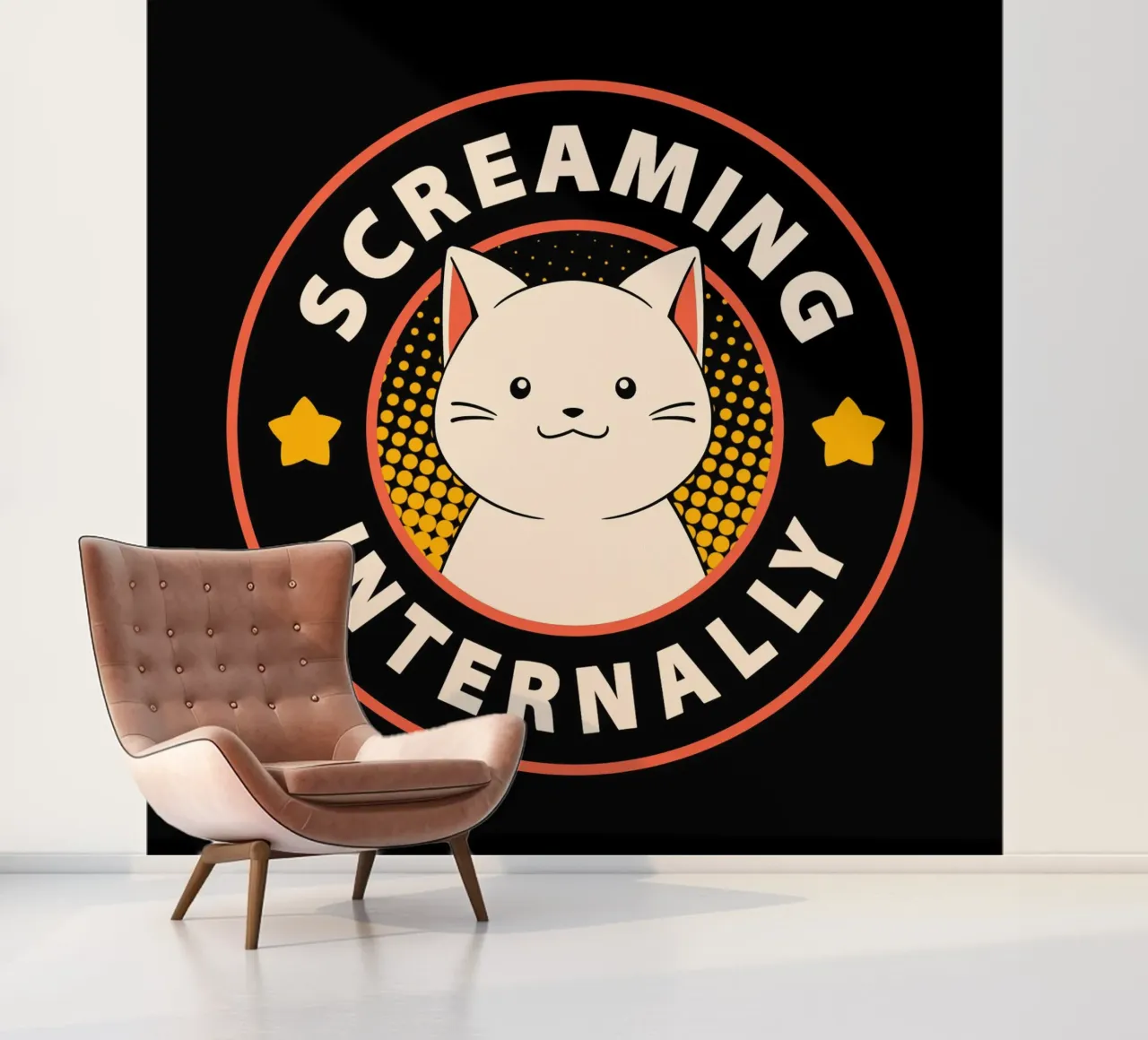 Screaming Internally Cute Cat photo wallpaper by Tobe Fonseca