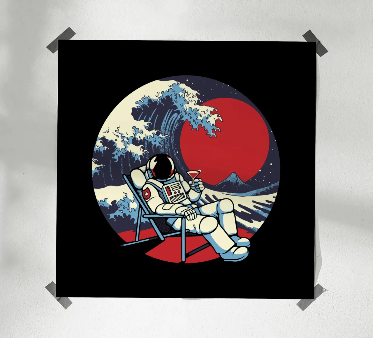 L'astronauta di Kanagawa in estate poster da Tobe Fonseca