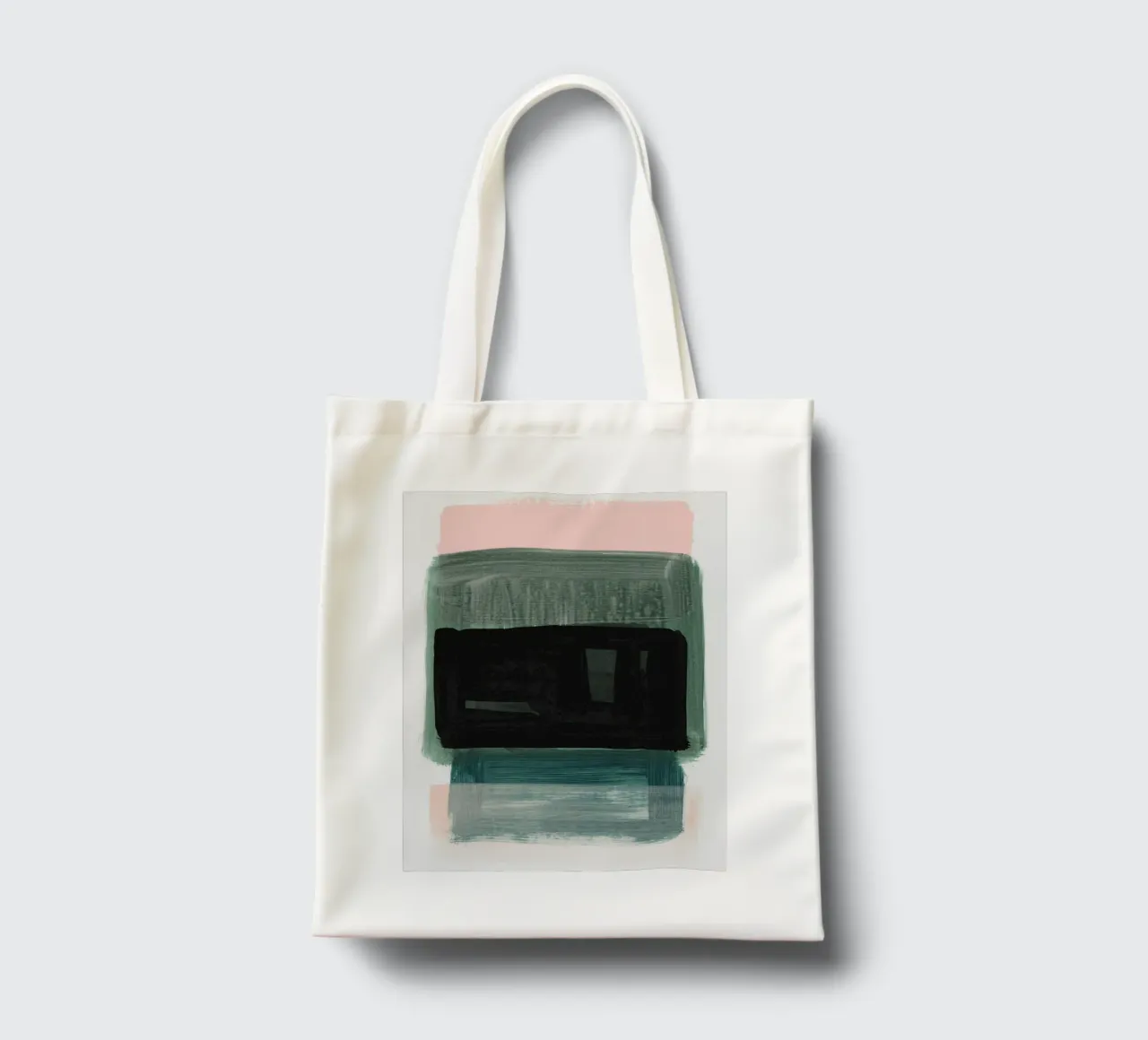 layered colorfields borsa in juta da IRIS LEHNHARDT FINE ART