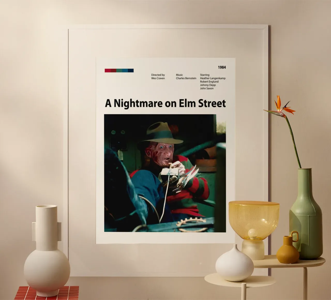 Un incubo a Elm Street poster con telaio in alluminio da 🎞 The Movie Wall