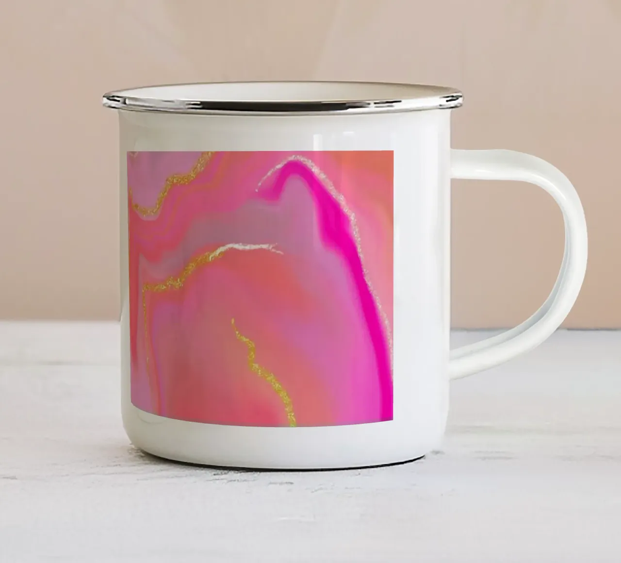 Roségold Aura tazza in smalto da Petra Lang