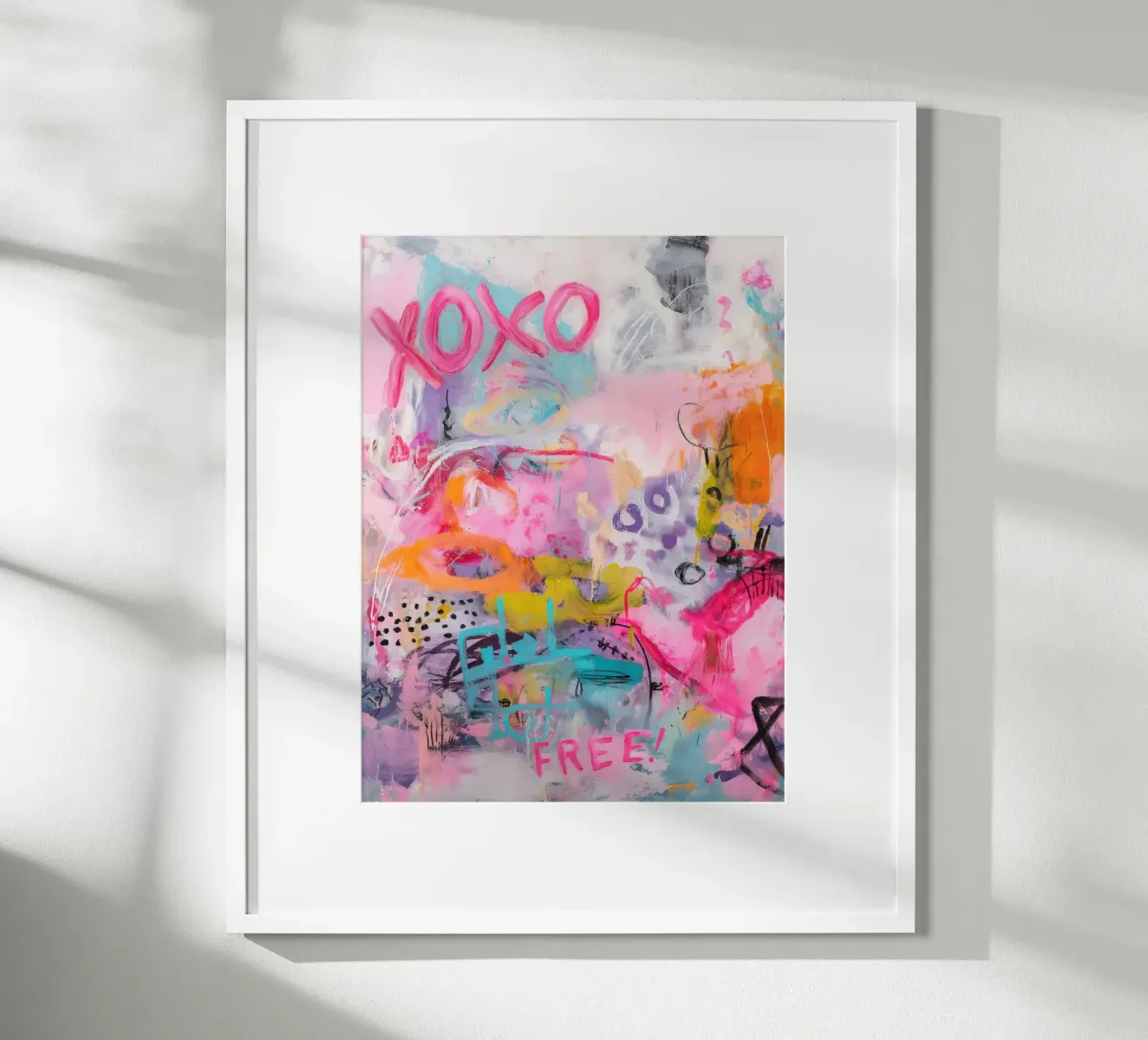 Graffiti der Gefühle Poster mit Aluminium Rahmen von Carinaprint