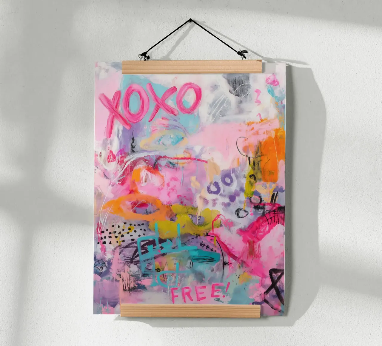 Graffiti der Gefühle Poster mit Aluminium Rahmen von Carinaprint