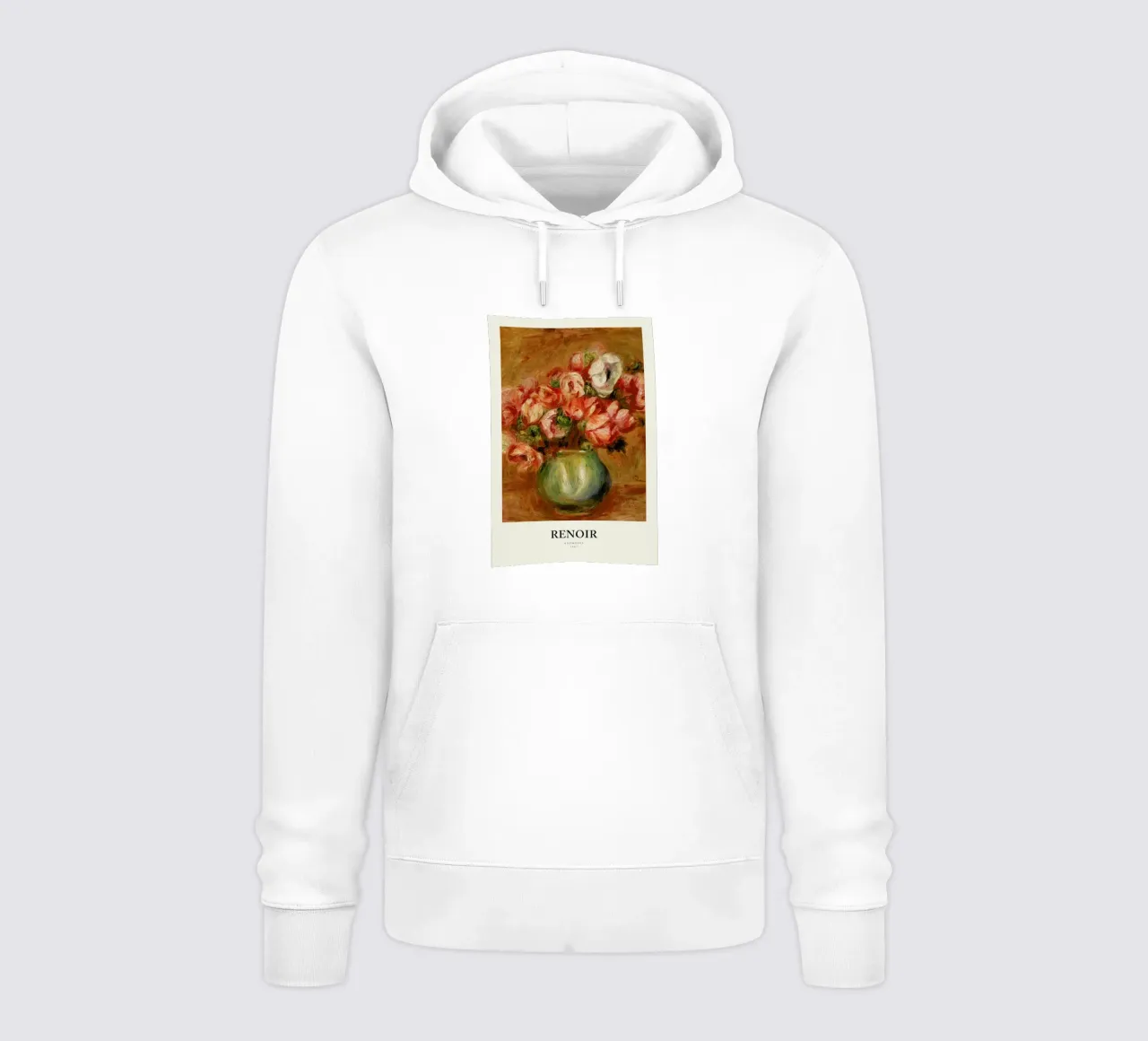 Renoir - Anemones felpa con cappuccio da Vintage by JUNIQE