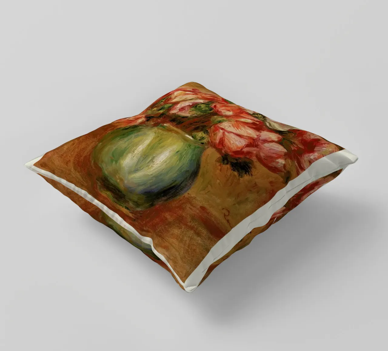 Renoir - Anemones decorative cushion by Vintage by JUNIQE