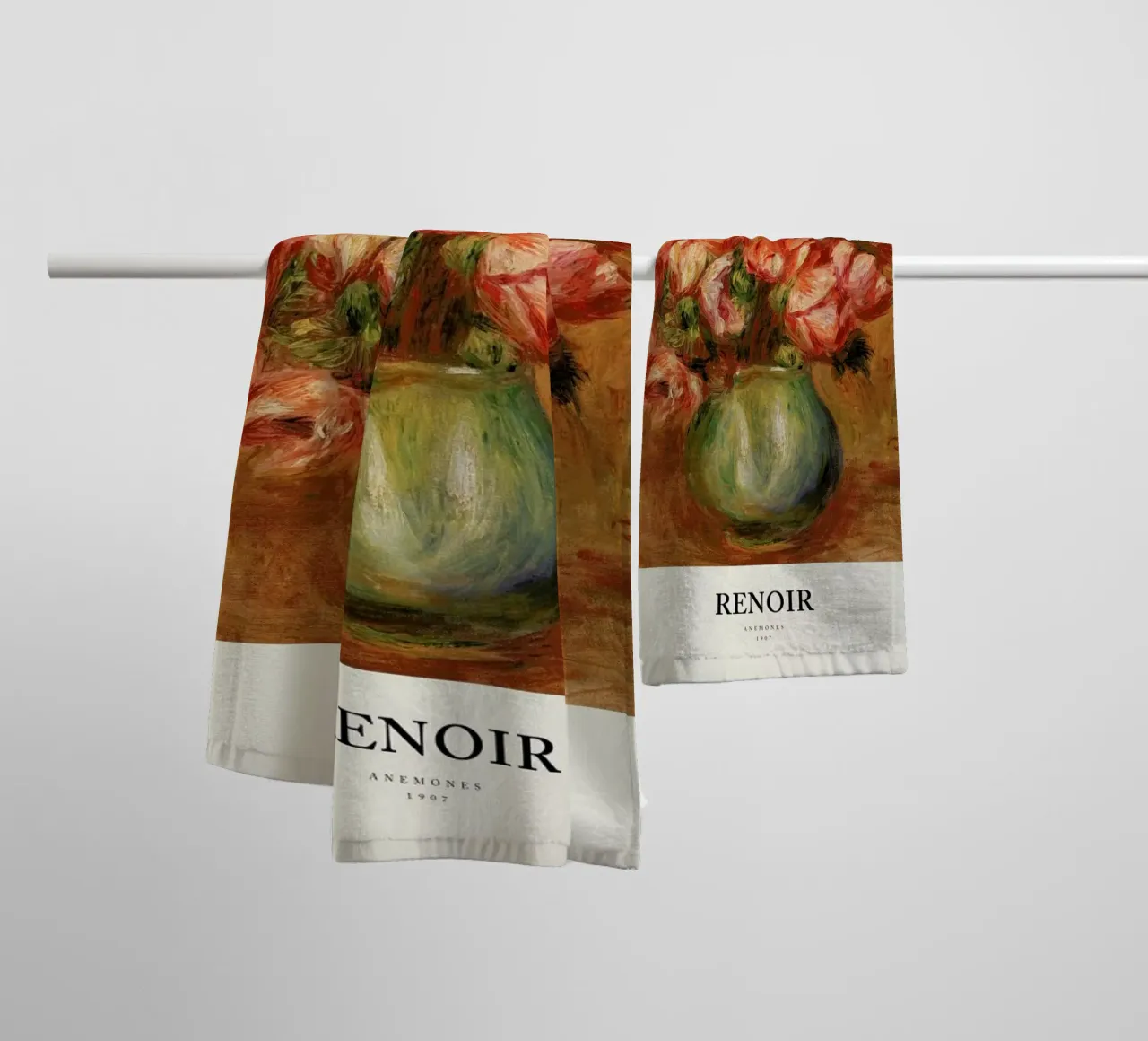 Renoir - Anemones asciugamano da bagno da Vintage by JUNIQE