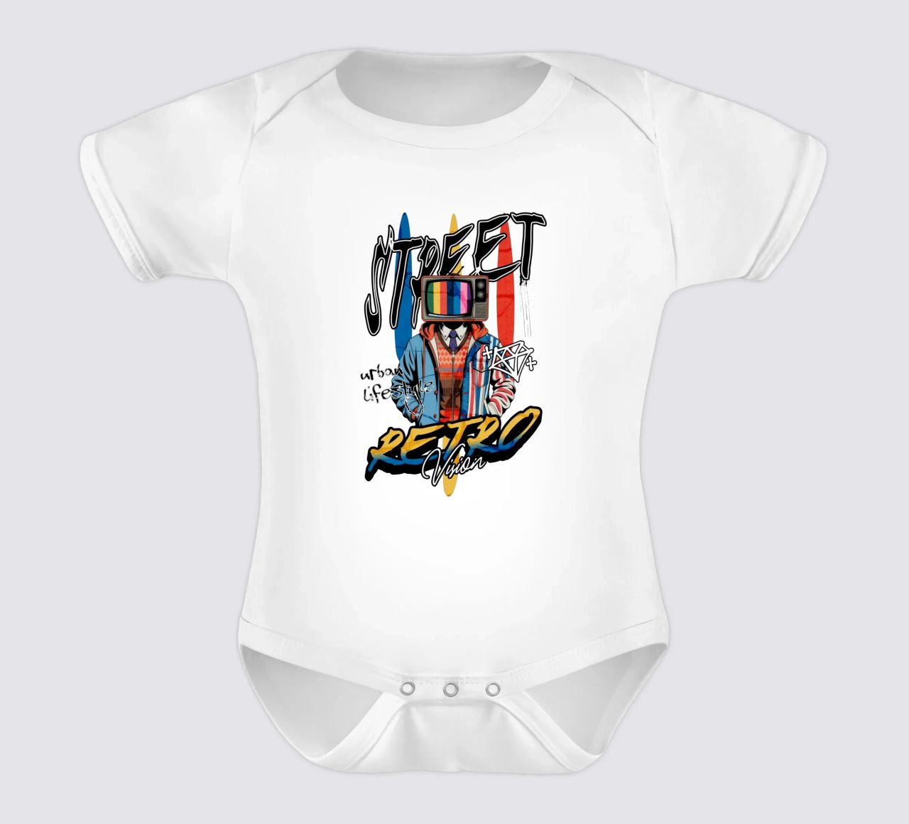 Street Retro Vibes body de bebé de artelevenstudio